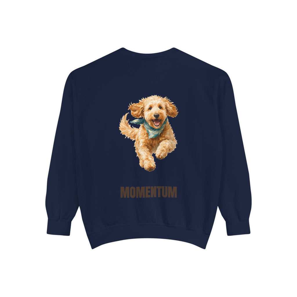Momentum Goldendoodle Shirt, Running Doodle Dog Tee, Funny Doodle Dog Mom Gift, Painterly Dog Lover Sweatshirt