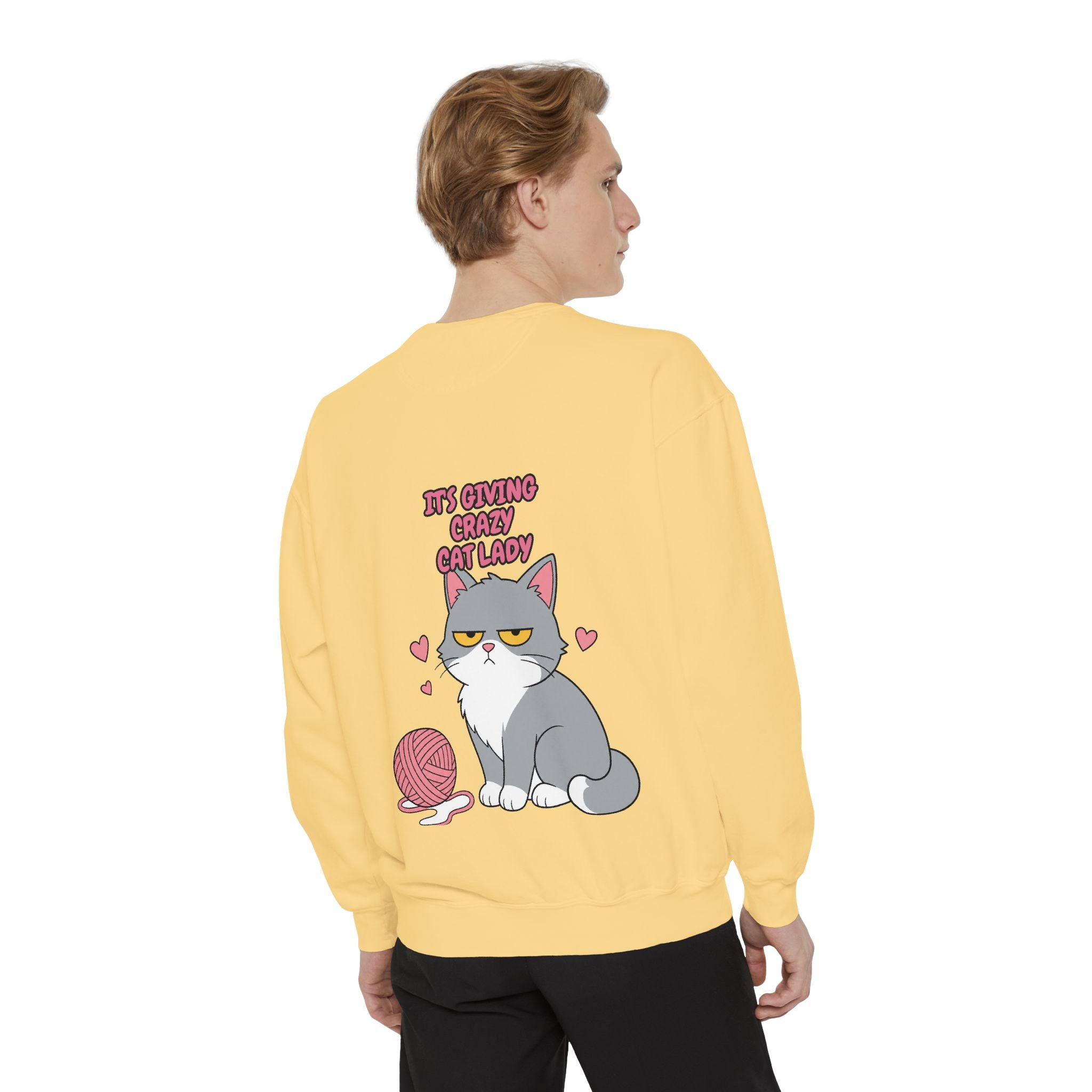 It's Giving Crazy Cat Lady Shirt, Grey Cat Mom Tee, Cat Lover Gift, Funny Cat Owner Sweatshirt