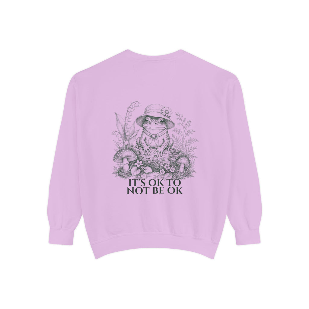 It's OK To Not Be OK Shirt, Cute Frog Mental Health Tee, Awareness Gift, Kawaii Frog Sweatshirt