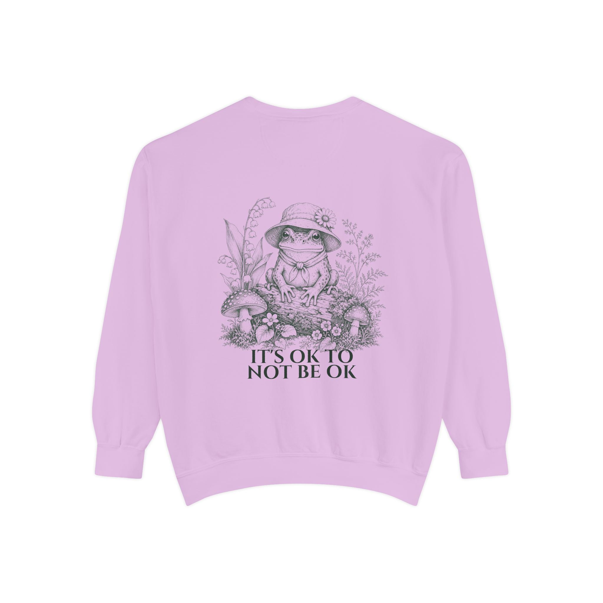 It's OK To Not Be OK Shirt, Cute Frog Mental Health Tee, Awareness Gift, Kawaii Frog Sweatshirt