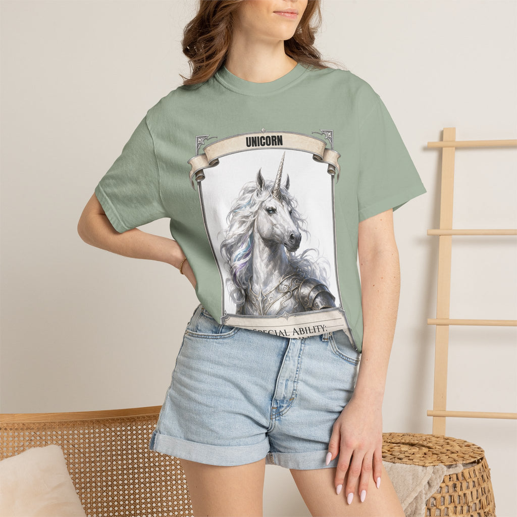 Unicorn Invisibility Stat Card Shirt, Funny RPG Gamer Tee, Tabletop D20 Fantasy Gift, Dungeon Dice Sweatshirt