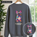 French Bulldog Shirt, My Emotional Support Human Is Offline Tee, Funny Frenchie Dog Mom Gift, Painterly Dog Lover Sweatshirt
