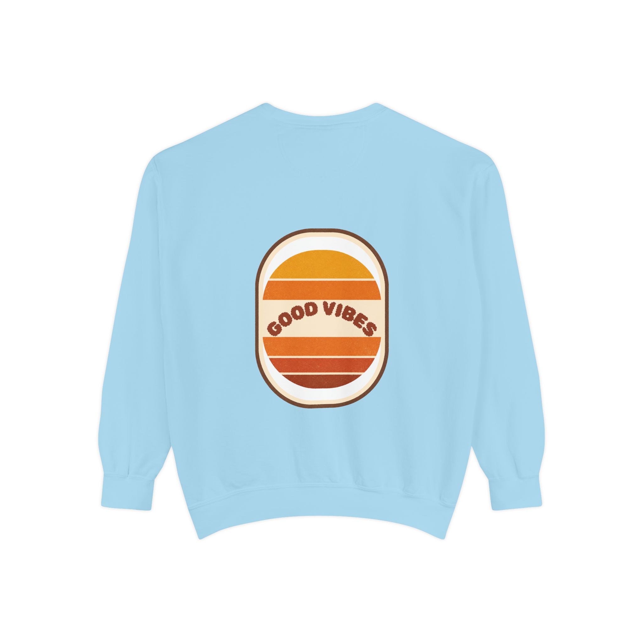 Good Vibes Retro Sunset Shirt, 70s Aesthetic Tee, Vintage Sunset Stripes Gift, Groovy Summer Sweatshirt
