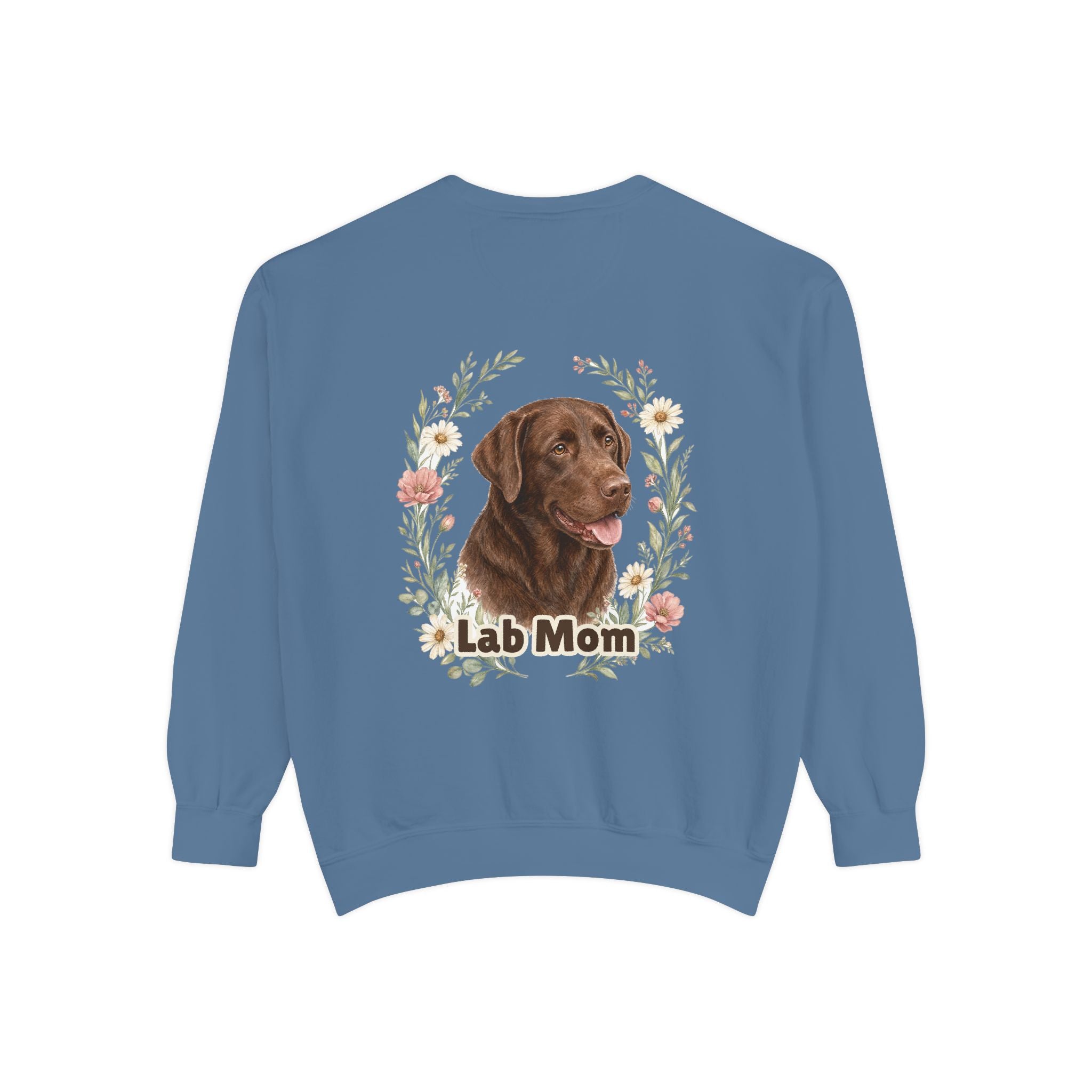 Chocolate Lab Mom Shirt, Labrador Mom Tee, Dog Mom Gift, Wildflower Dog Lover Sweatshirt, Cute Dog Owner Gift