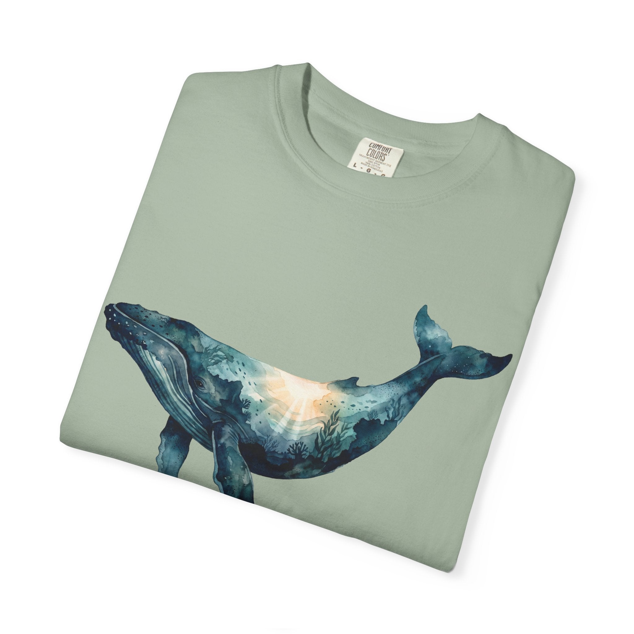 Whale Deep Ocean Graphic T-Shirt — "Into the Deep I Sing" Ocean Graphic Tee
