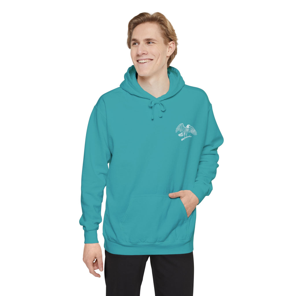 Forest Animals Graphic Hoodie — Vintage Eagle Chest Logo