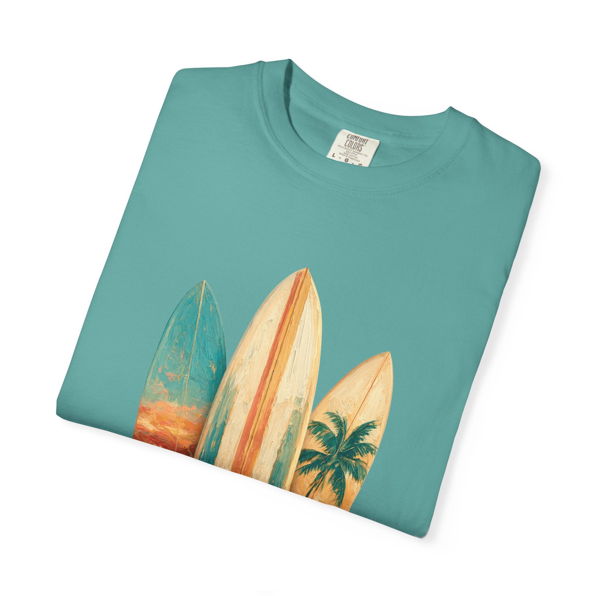 Vintage Surfboard Quarter Zip, Painterly Surf Art Pullover, Beach Coastal Surfer Gift, Summer Ocean Sweatshirt