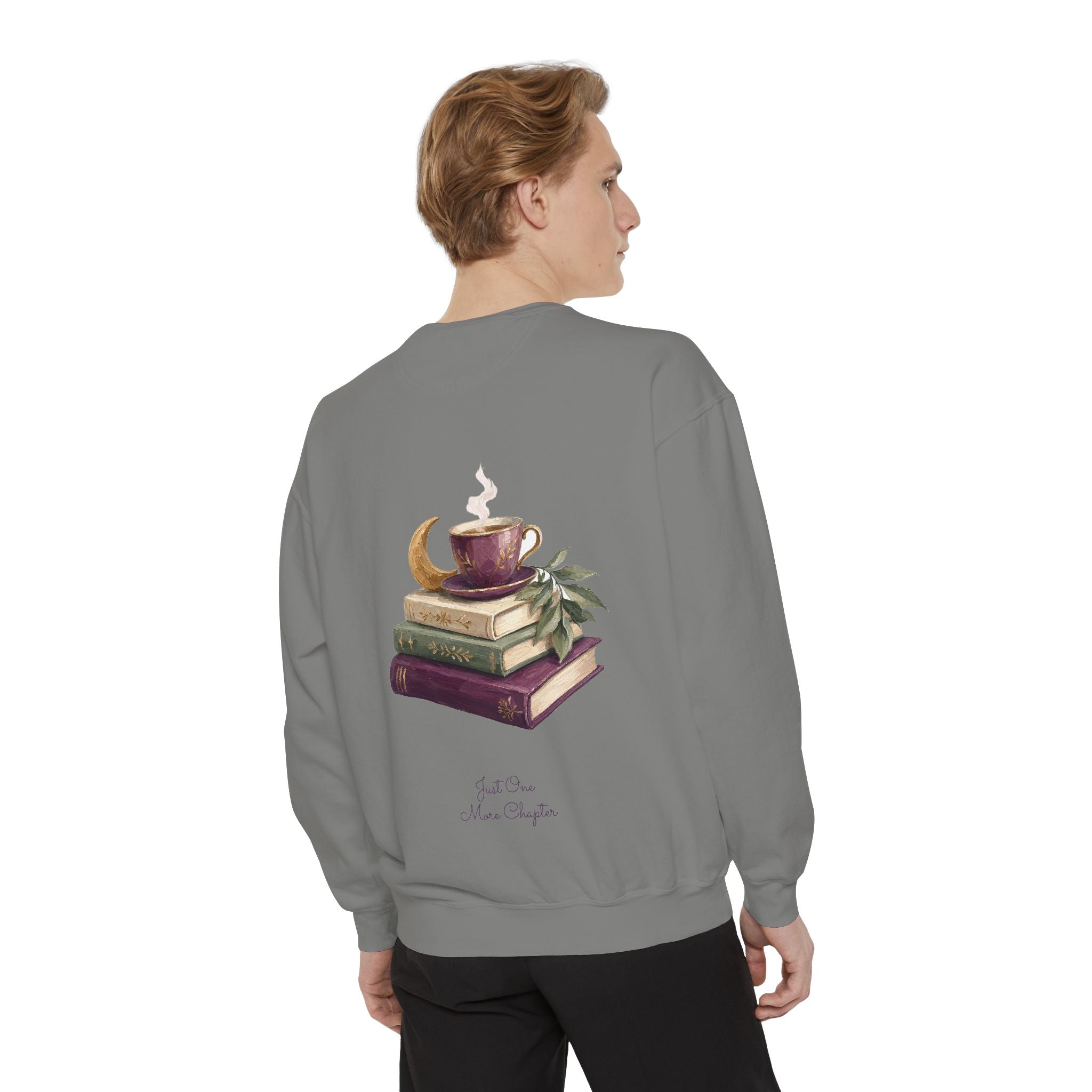 Just One More Chapter Shirt, Bookish Reader Tee, Book Lover Cozy Gift, Painterly Reading Sweatshirt