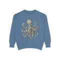 Boho Octopus Shirt, Folk Art Octopus Tee, Japanese Pattern Ocean Lover Gift, Vintage Floral Octopus Sweatshirt
