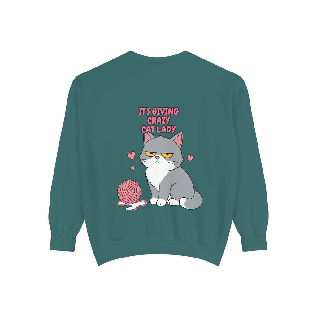 It's Giving Crazy Cat Lady Shirt, Grey Cat Mom Tee, Cat Lover Gift, Funny Cat Owner Sweatshirt