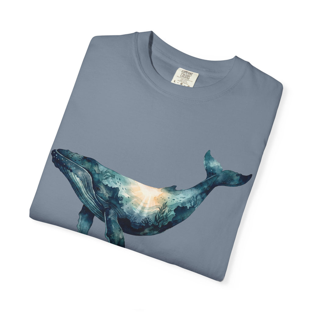 Whale Deep Ocean Graphic T-Shirt — "Into the Deep I Sing" Ocean Graphic Tee