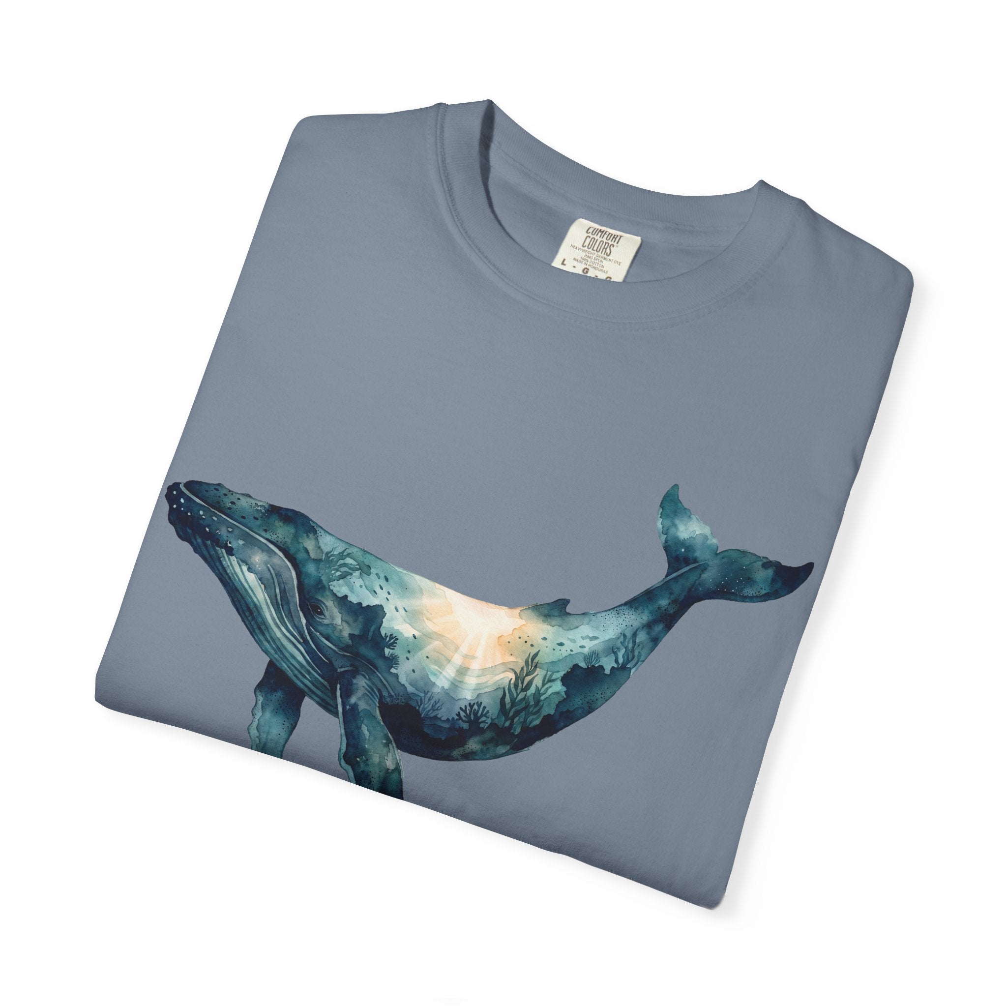 Whale Deep Ocean Graphic T-Shirt — "Into the Deep I Sing" Ocean Graphic Tee