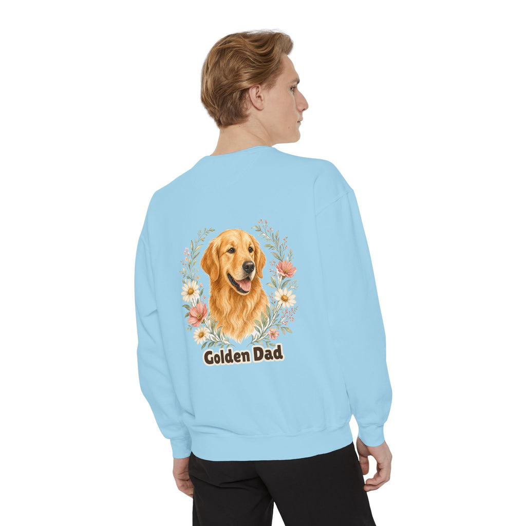 Golden Retriever Dad Shirt, Golden Dad Tee, Dog Dad Gift, Wildflower Dog Lover Sweatshirt, Cute Dog Owner Gift