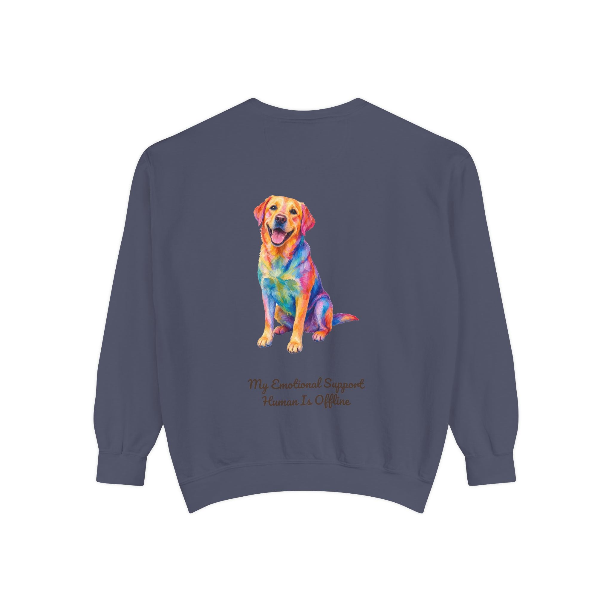 Labrador Shirt, My Emotional Support Human Is Offline Tee, Funny Lab Dog Mom Gift, Painterly Dog Lover Sweatshirt