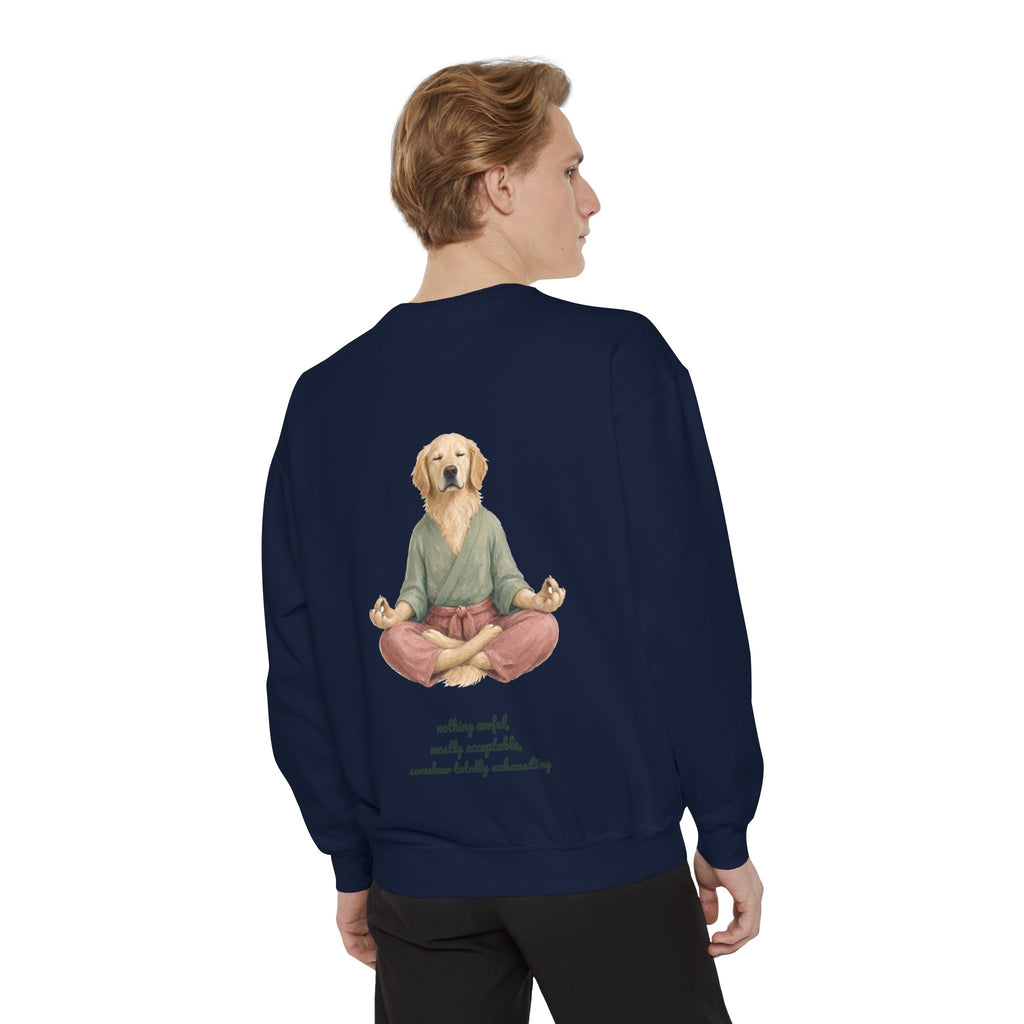 Yoga Dog Shirt, Namaste Zen Dog Tee, Funny Meditation Dog Mom Gift, Painterly Dog Lover Sweatshirt