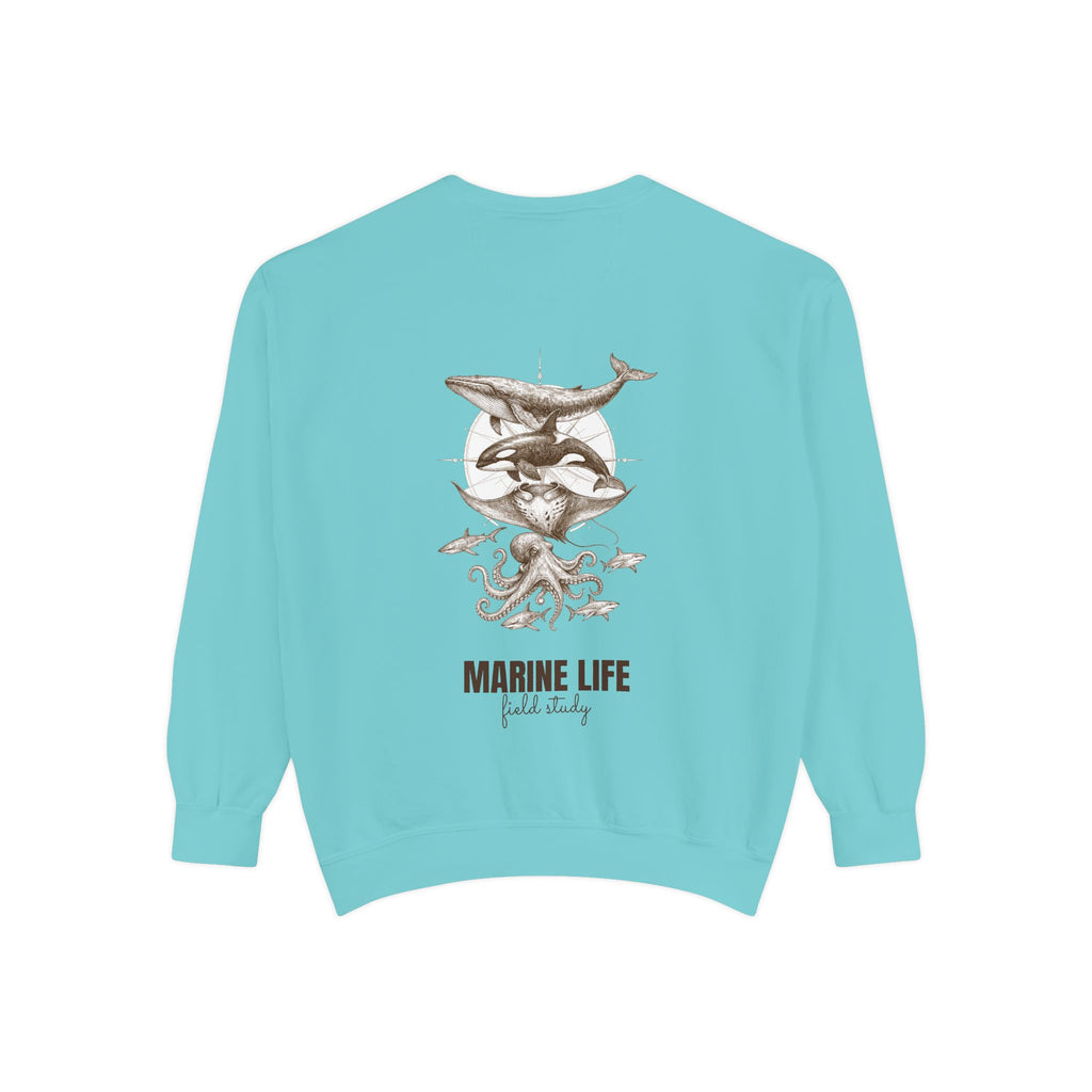 Ocean Life Sketch Shirt, Vintage Marine Animals Tee, Sailor Journal Sea Life Gift, Nautical Ocean Lover Sweatshirt