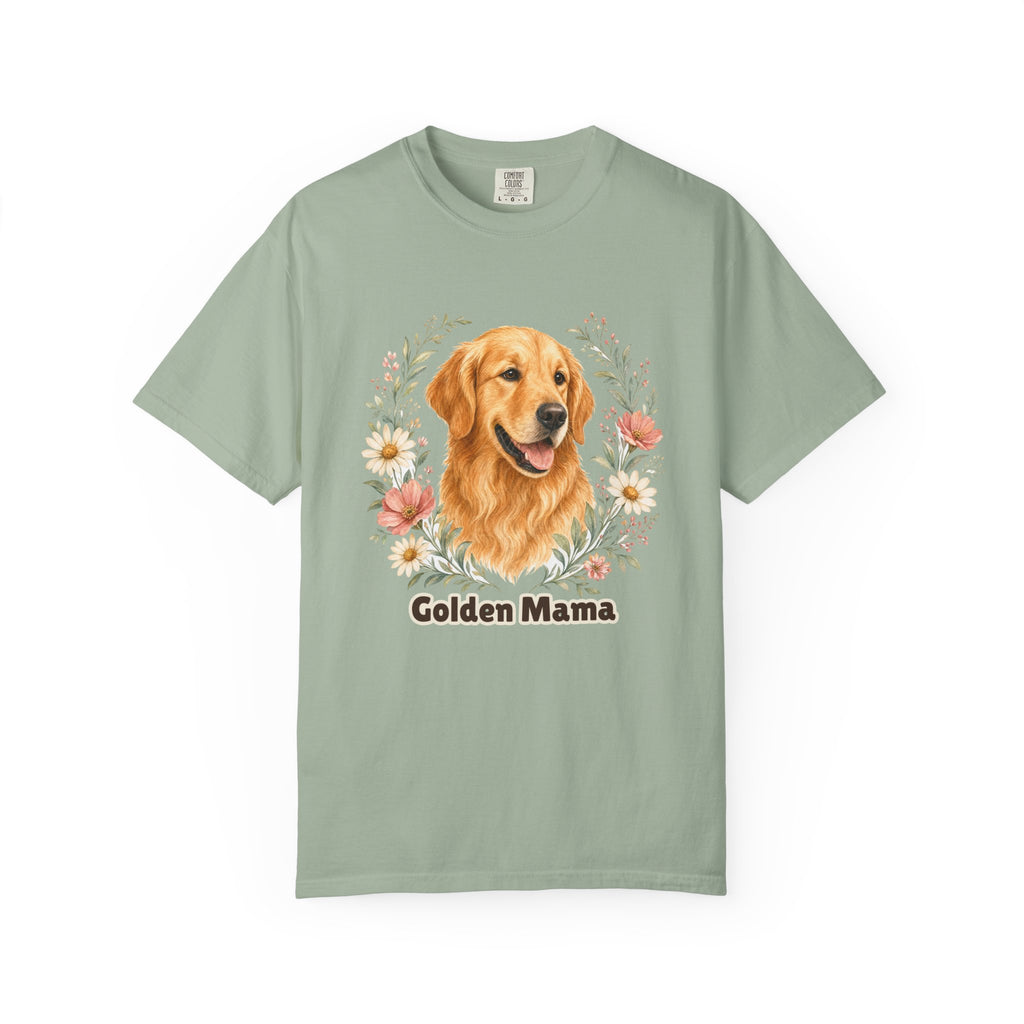 Golden Retriever Mom Shirt, Golden Mama Tee, Dog Mom Gift, Wildflower Dog Lover Sweatshirt, Cute Dog Owner Gift
