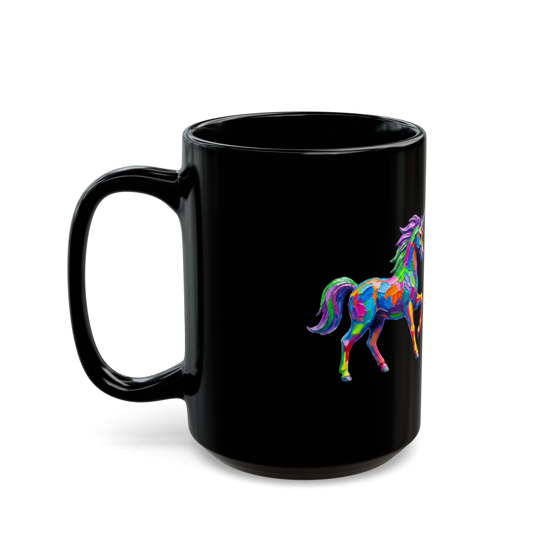 Unicorn Stats Card Mug — Funny RPG Unicorn Coffee Mug (15 oz)