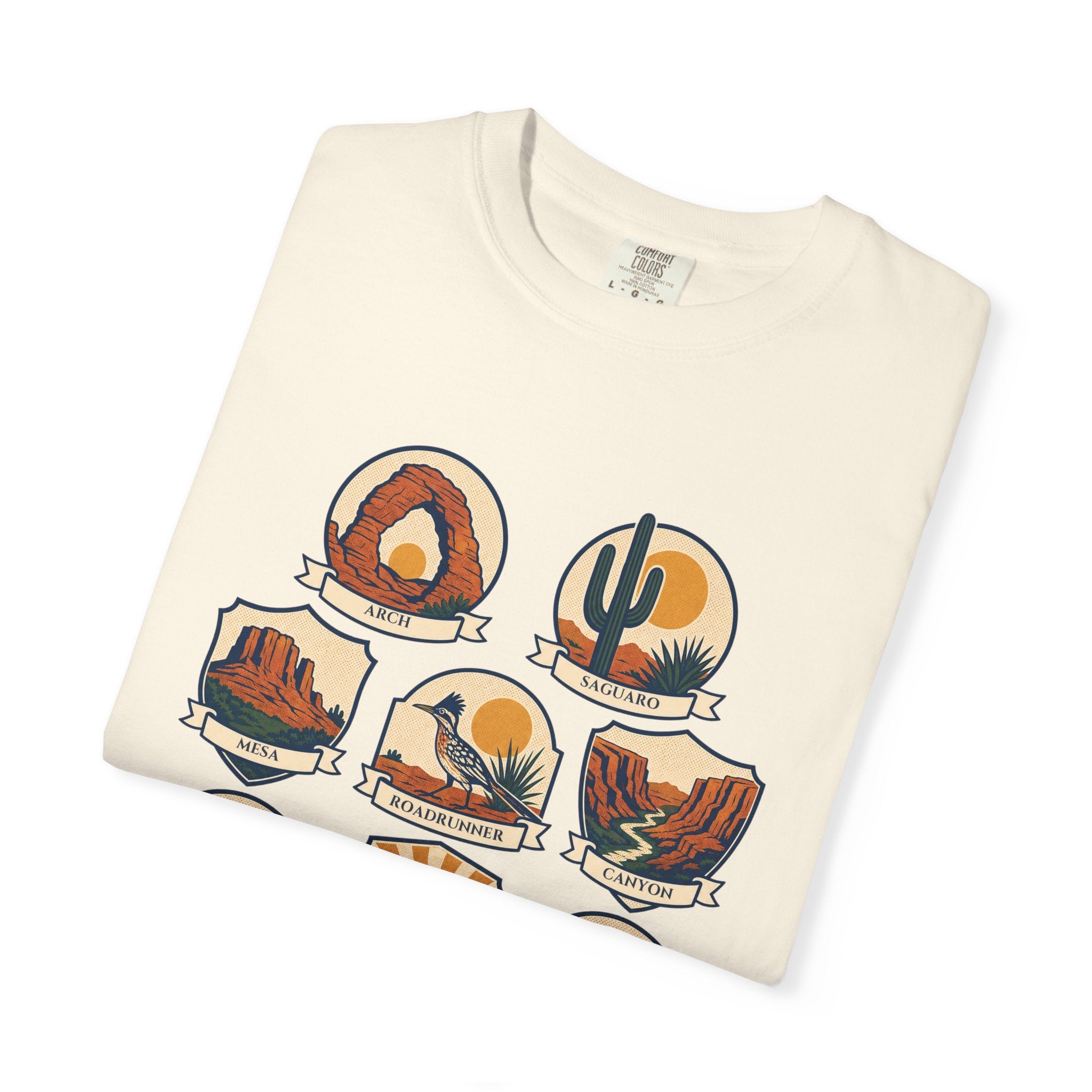 Southwest National Parks Shirt, Desert Badge Tee, Arizona Utah Hiking Gift, Retro Adventure Cactus Sweatshirt