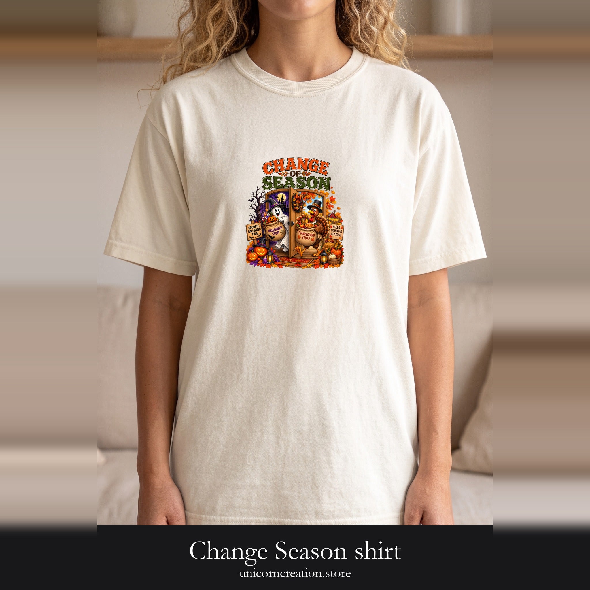 Change Season shirt | Halloween autumn pumpkins spooky tombstones
