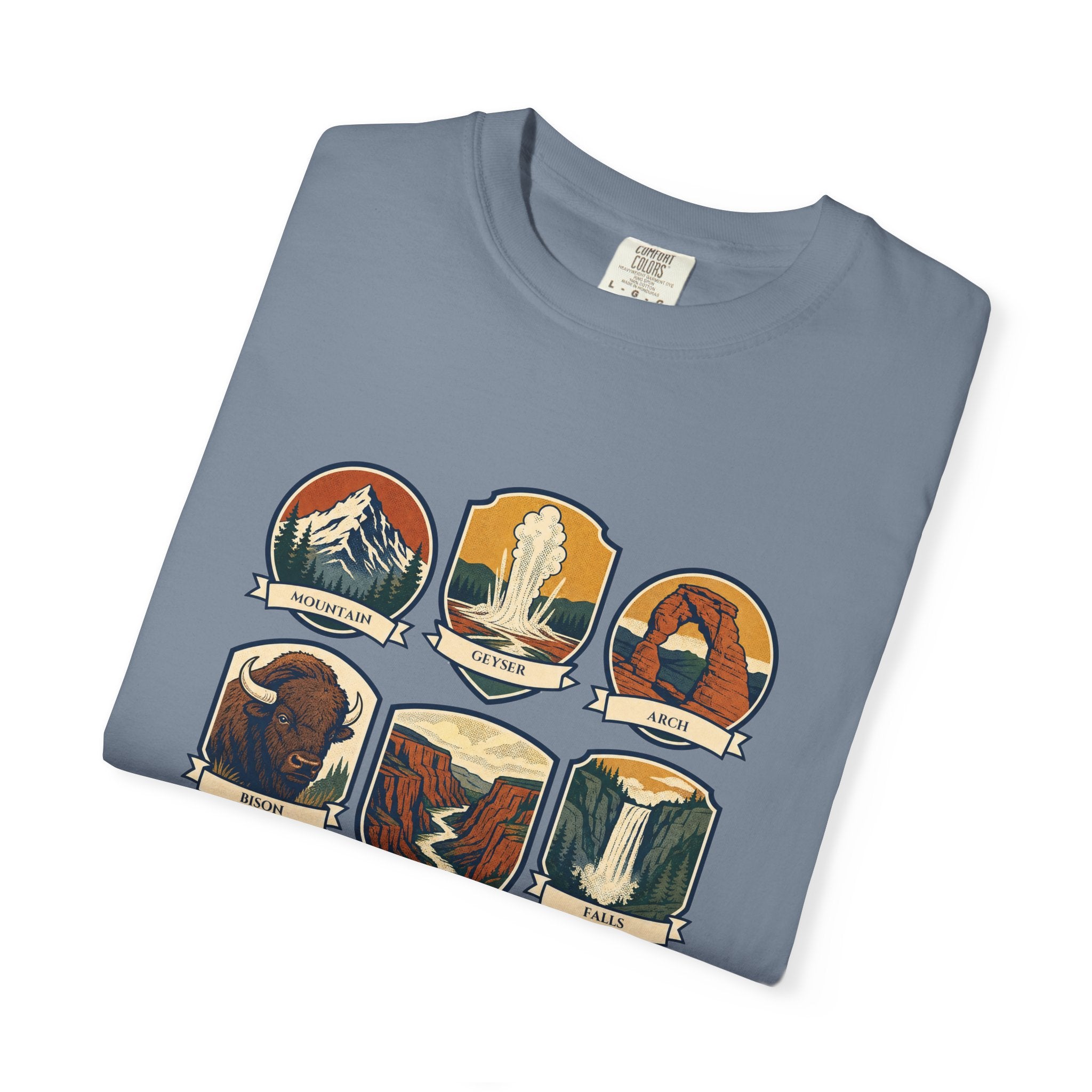 National Parks Shirt, 63 National Parks Badge Tee, Hiking Camping Gift, Retro Adventure Sweatshirt, Outdoor Nature Lover