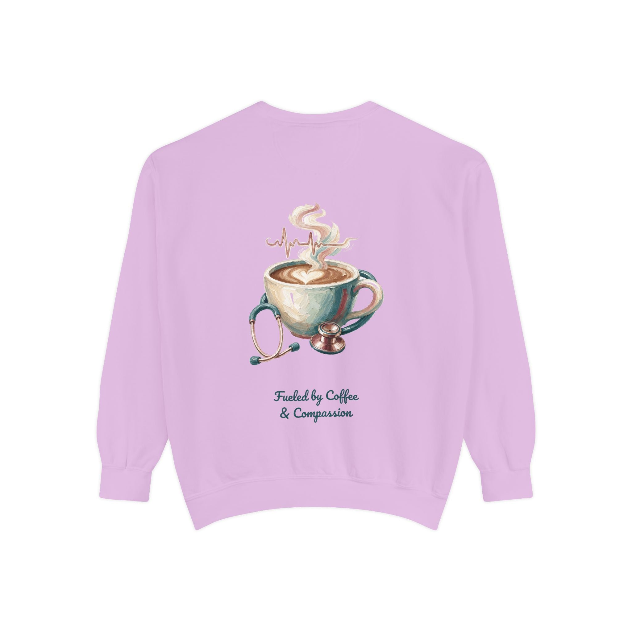 Nurse Shirt, Fueled by Coffee and Compassion Tee, Nurse Week RN Gift, Painterly Nurse Coffee Sweatshirt