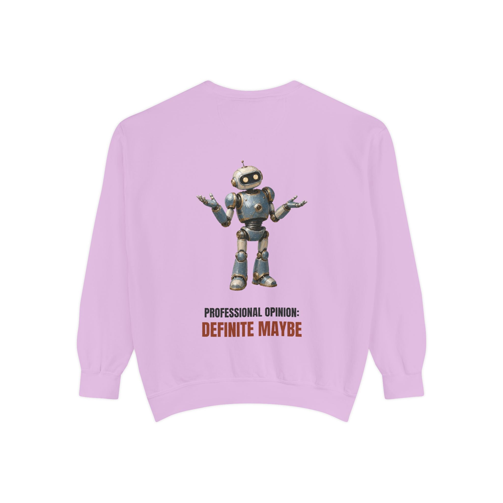 Professional Opinion Definite Maybe Shirt, Funny Robot Tech Tee, Engineer Programmer Gift, Sarcastic AI Sweatshirt