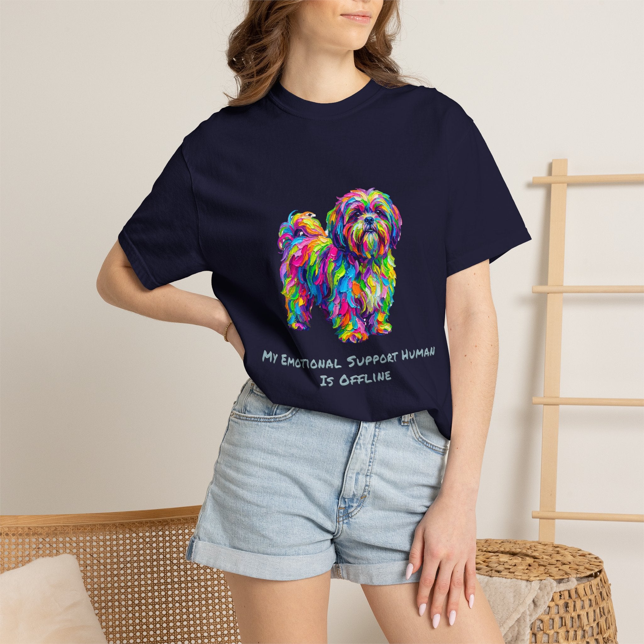 Emotional Support Dog T-Shirt — My Emotional Support Human Is Offline