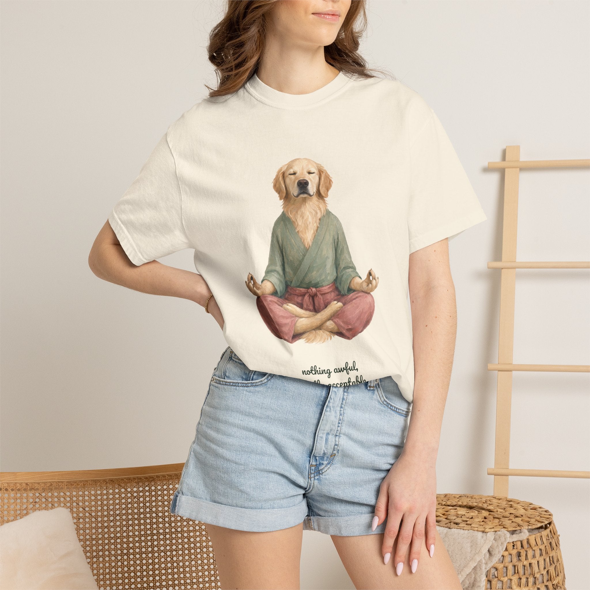 Yoga Dog Shirt, Namaste Zen Dog Tee, Funny Meditation Dog Mom Gift, Painterly Dog Lover Sweatshirt