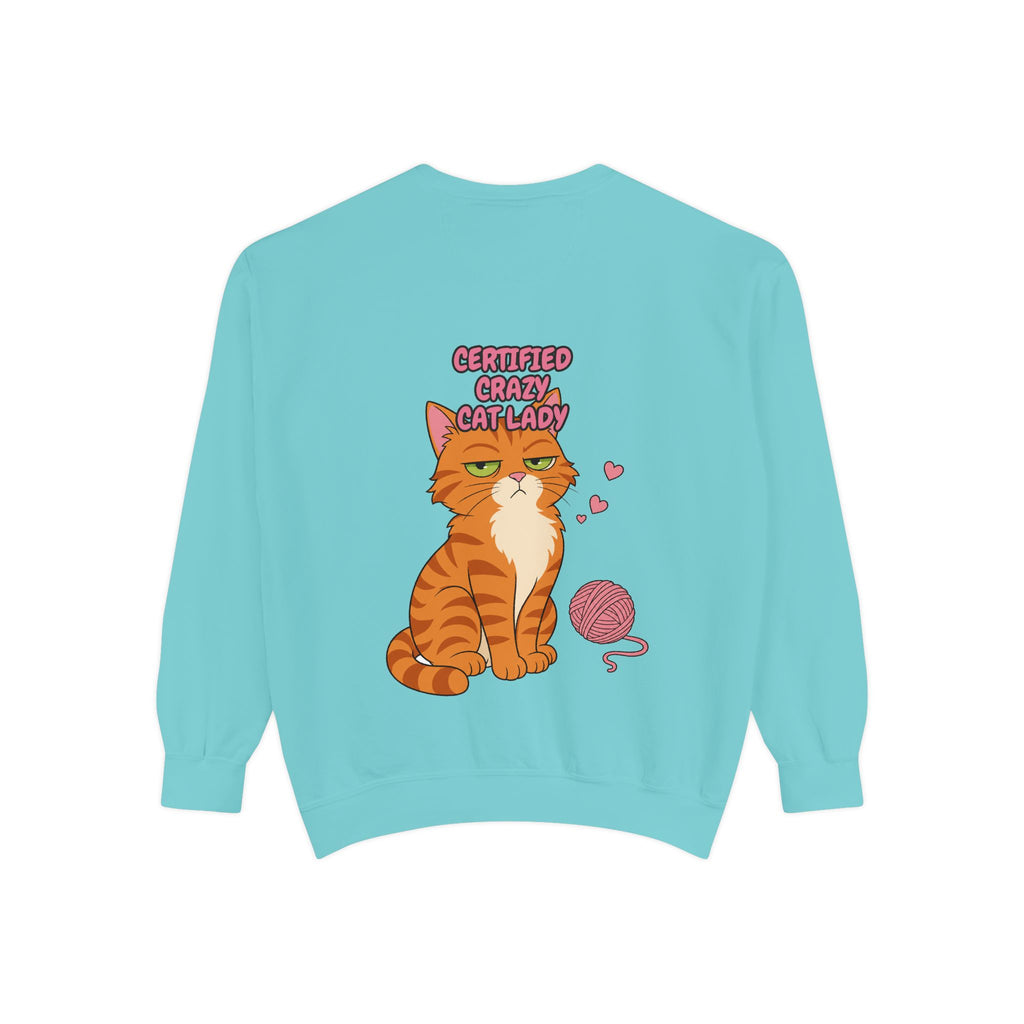 Certified Crazy Cat Lady Shirt, Orange Cat Mom Tee, Ginger Cat Lover Gift, Funny Cat Owner Sweatshirt