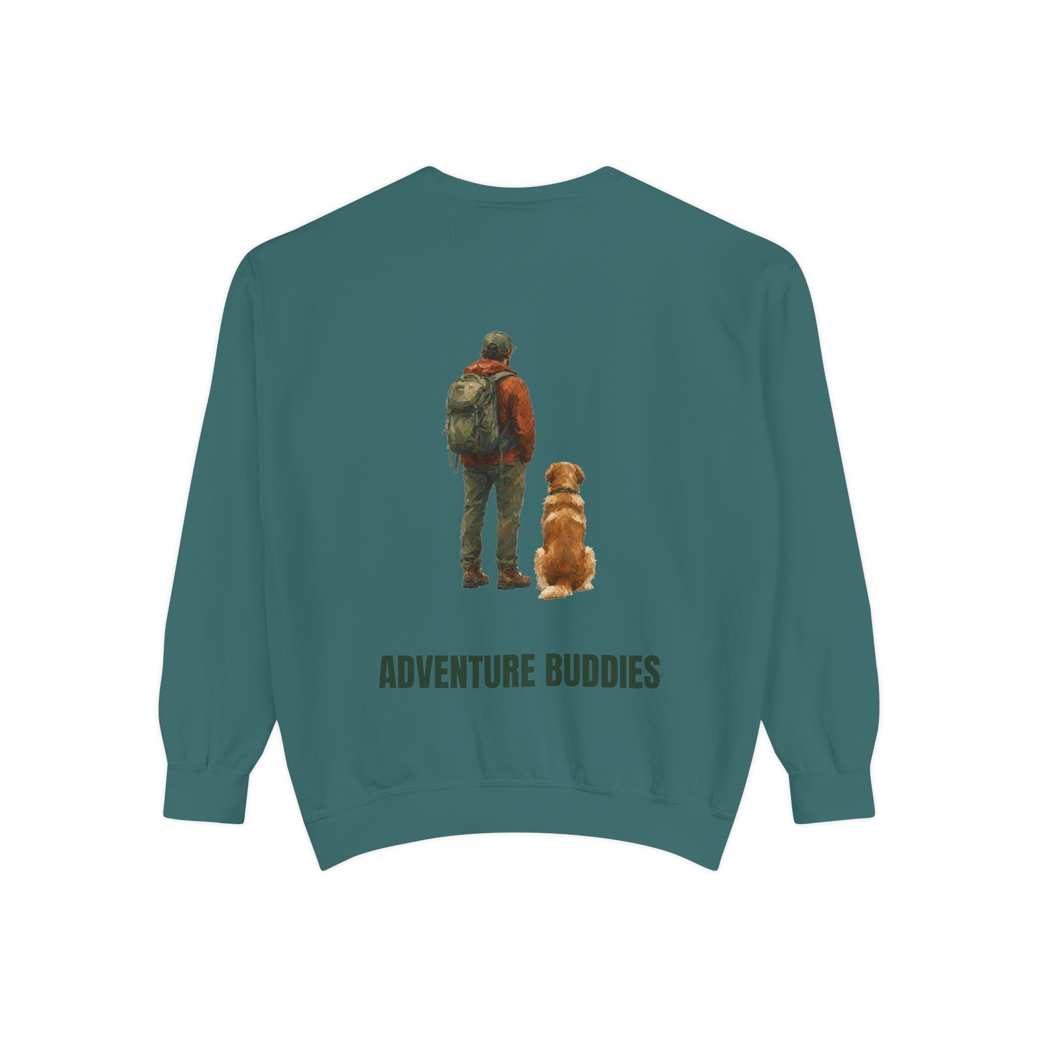 Adventure Buddies Shirt, Dog and Human Hiking Tee, Matching Dog Owner Gift, Painterly Outdoor Sweatshirt