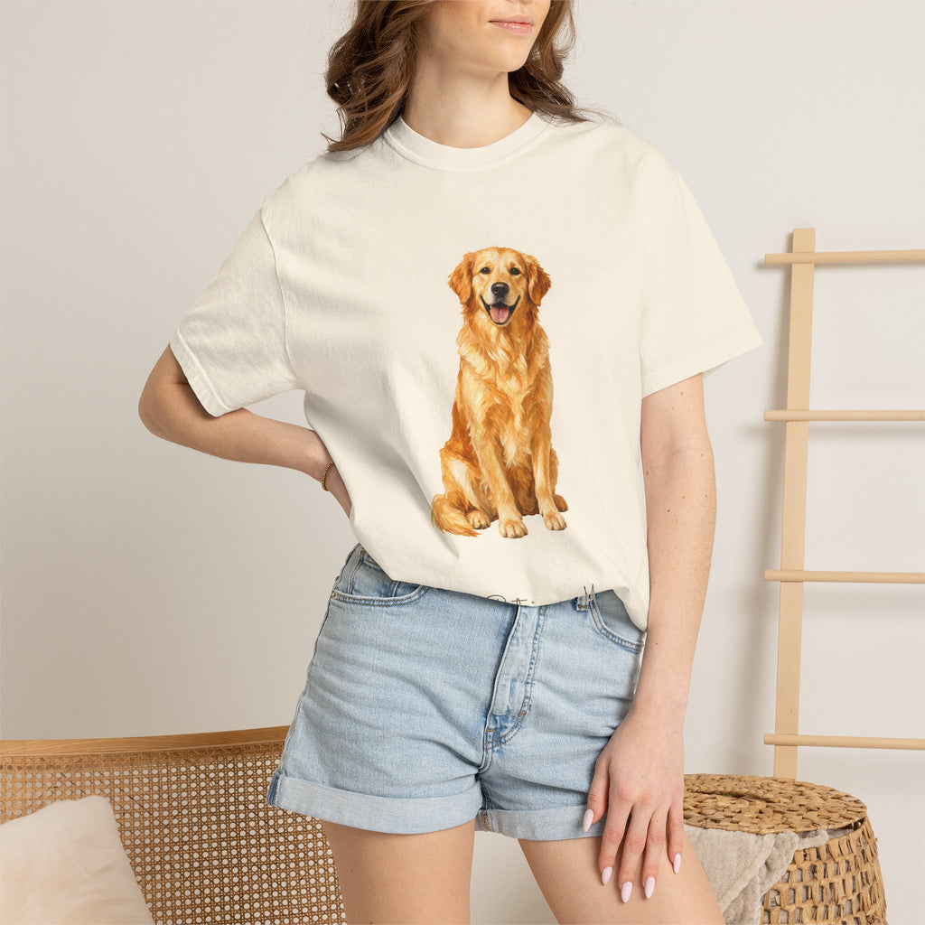 Golden Retriever Mom Shirt, Painterly Golden Dog Mom Tee, Cute Golden Lover Gift, Dog Owner Sweatshirt for Her