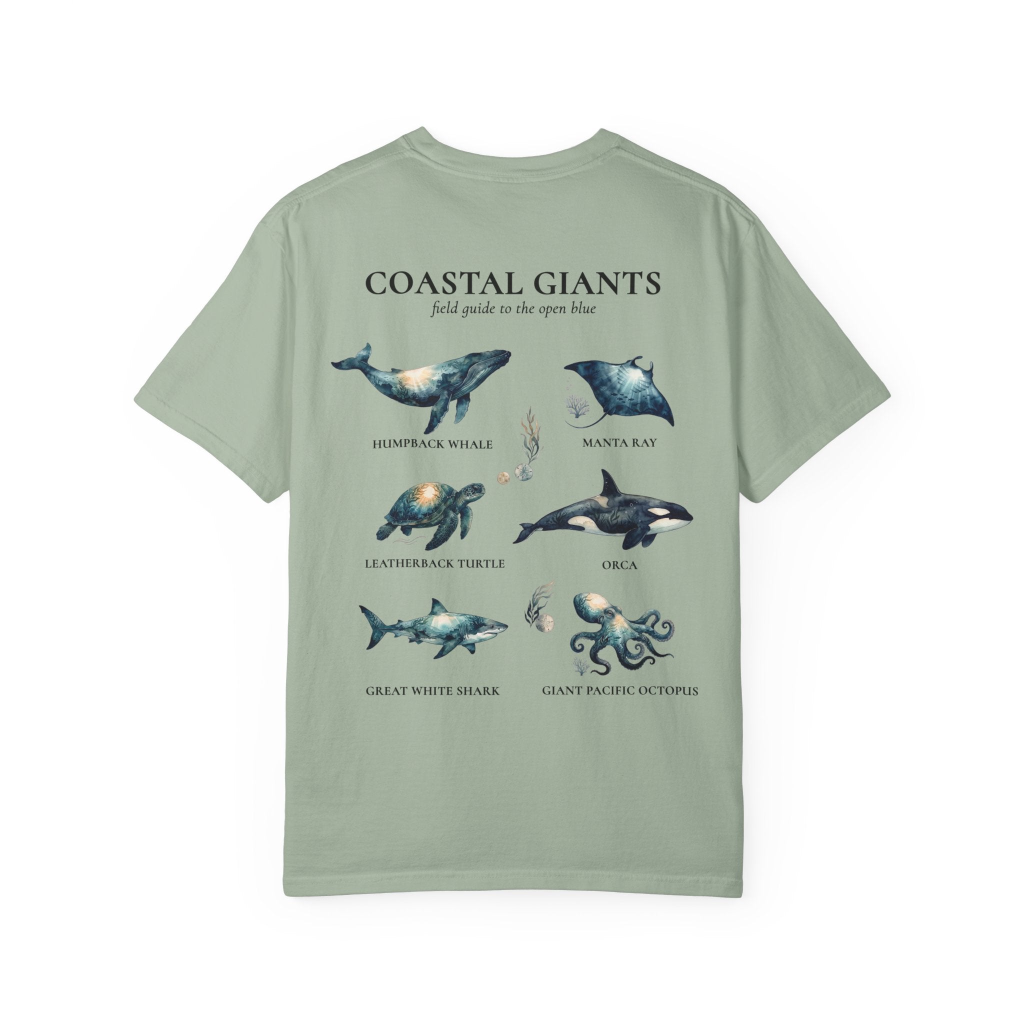 Coastal Giants T-Shirt — Ocean Wildlife Field Guide Illustration Tee