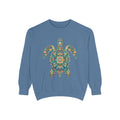 Boho Sea Turtle Shirt, Folk Art Turtle Tee, Japanese Pattern Ocean Lover Gift, Vintage Floral Turtle Sweatshirt