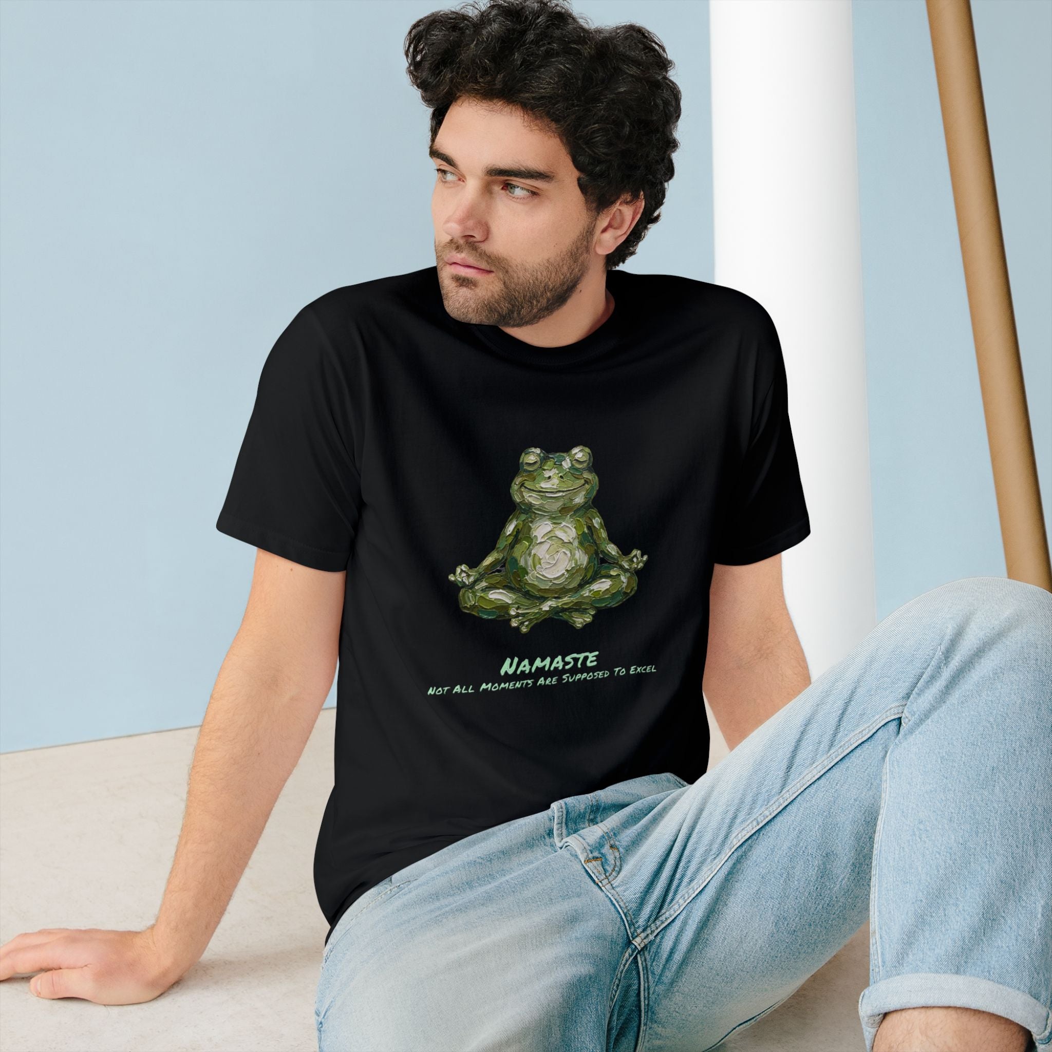 Organic Cotton Namaste Frog T-Shirt — Funny Yoga Frog Tee