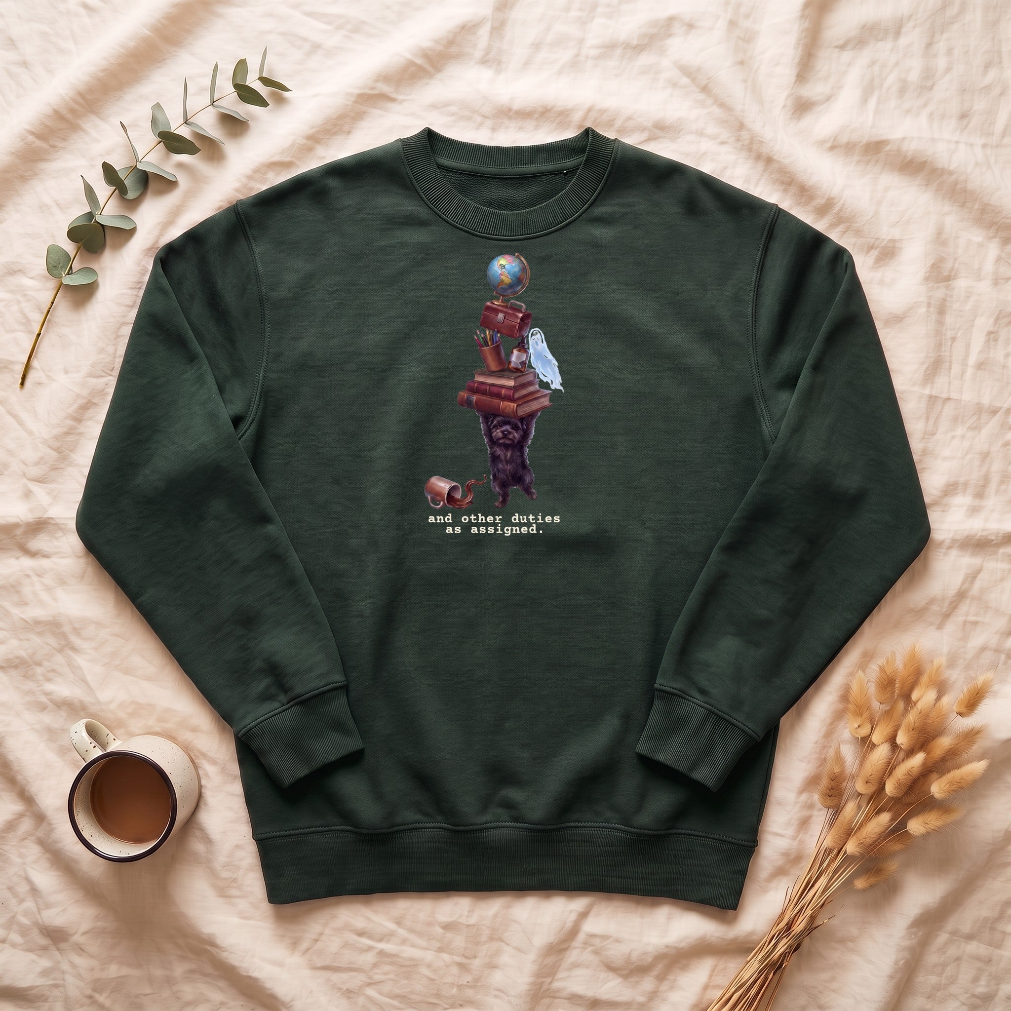 And Other Duties As Assigned Sweatshirt, Funny Paraprofessional Crewneck, School Staff Dog Sweatshirt, Teacher and Teacher Aide Gift