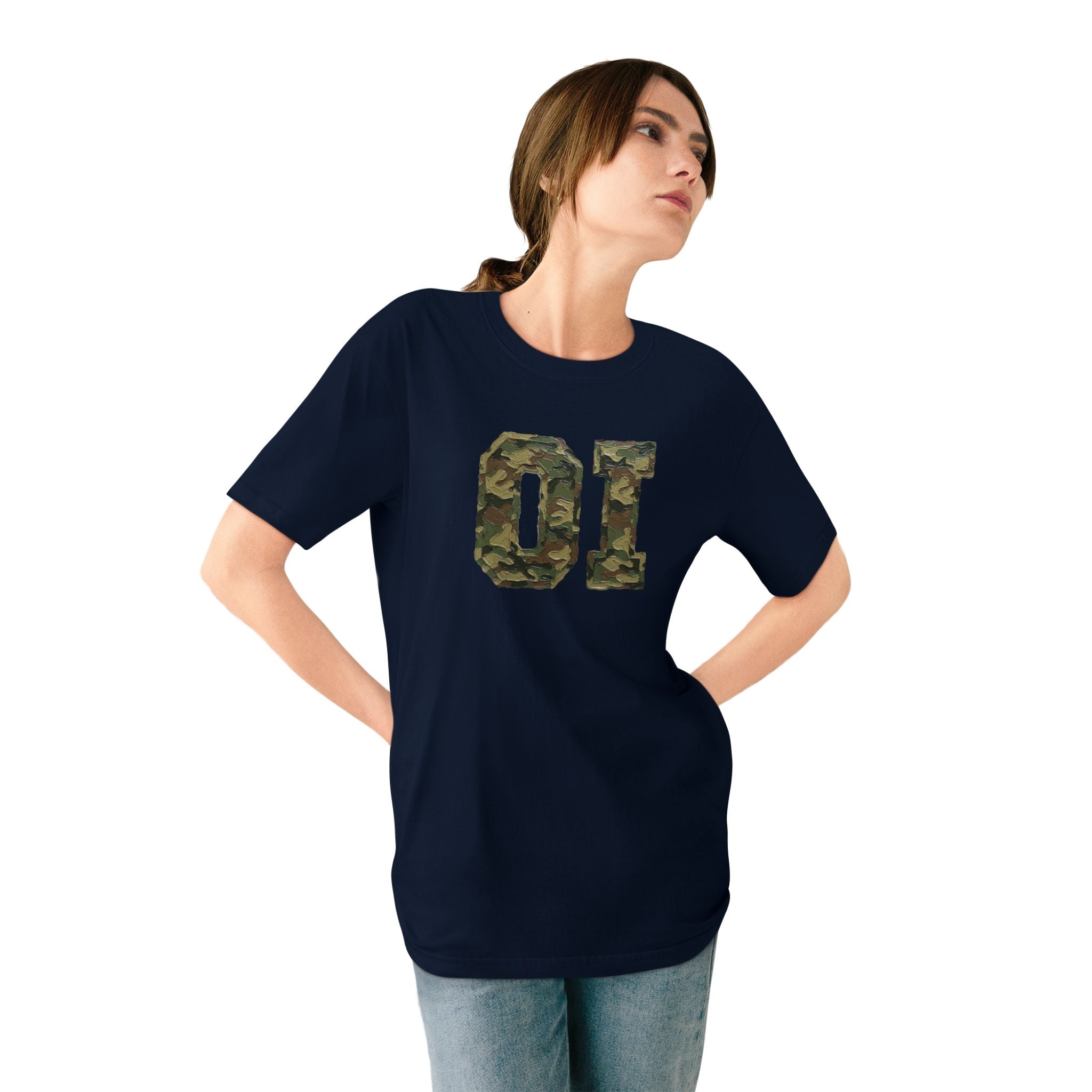 Organic Cotton Camo OI T-Shirt — Vintage Military Number Tee