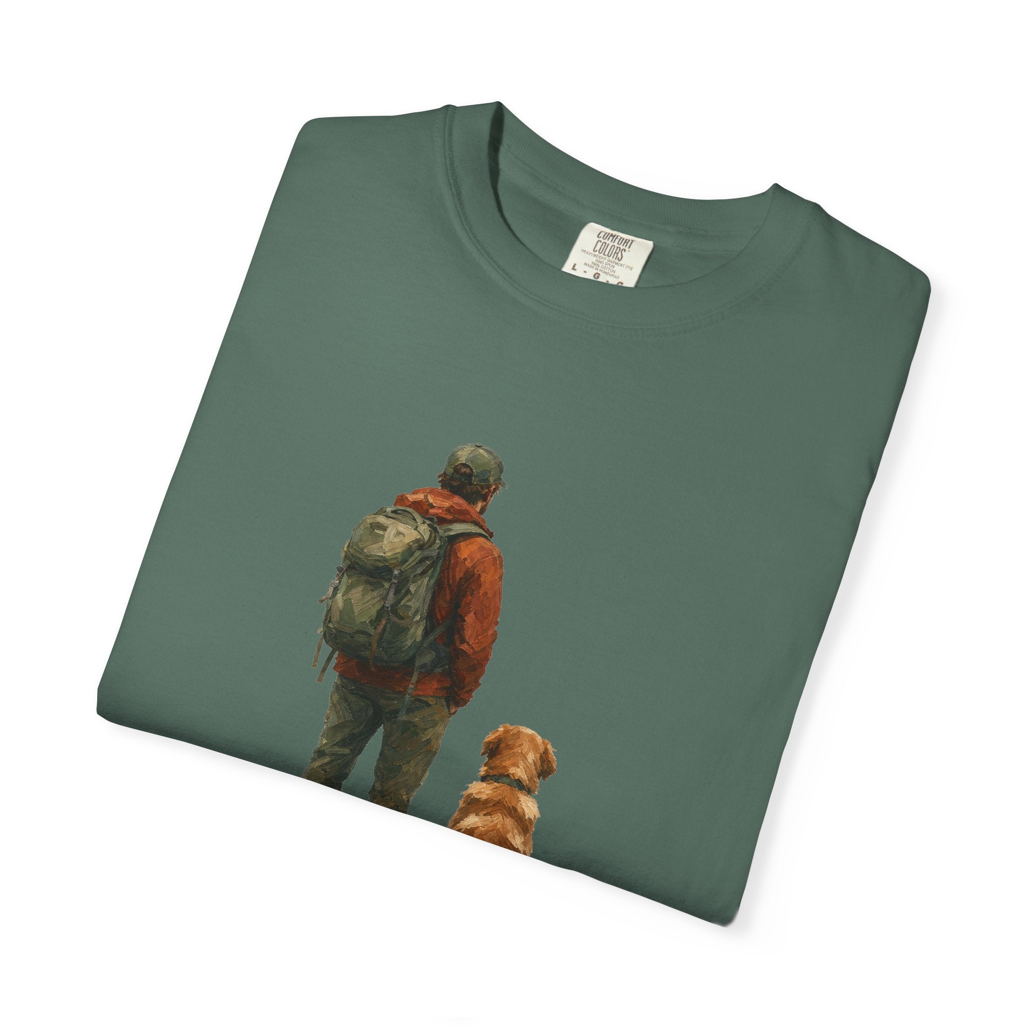 Adventure Buddies Shirt, Dog and Human Hiking Tee, Matching Dog Owner Gift, Painterly Outdoor Sweatshirt