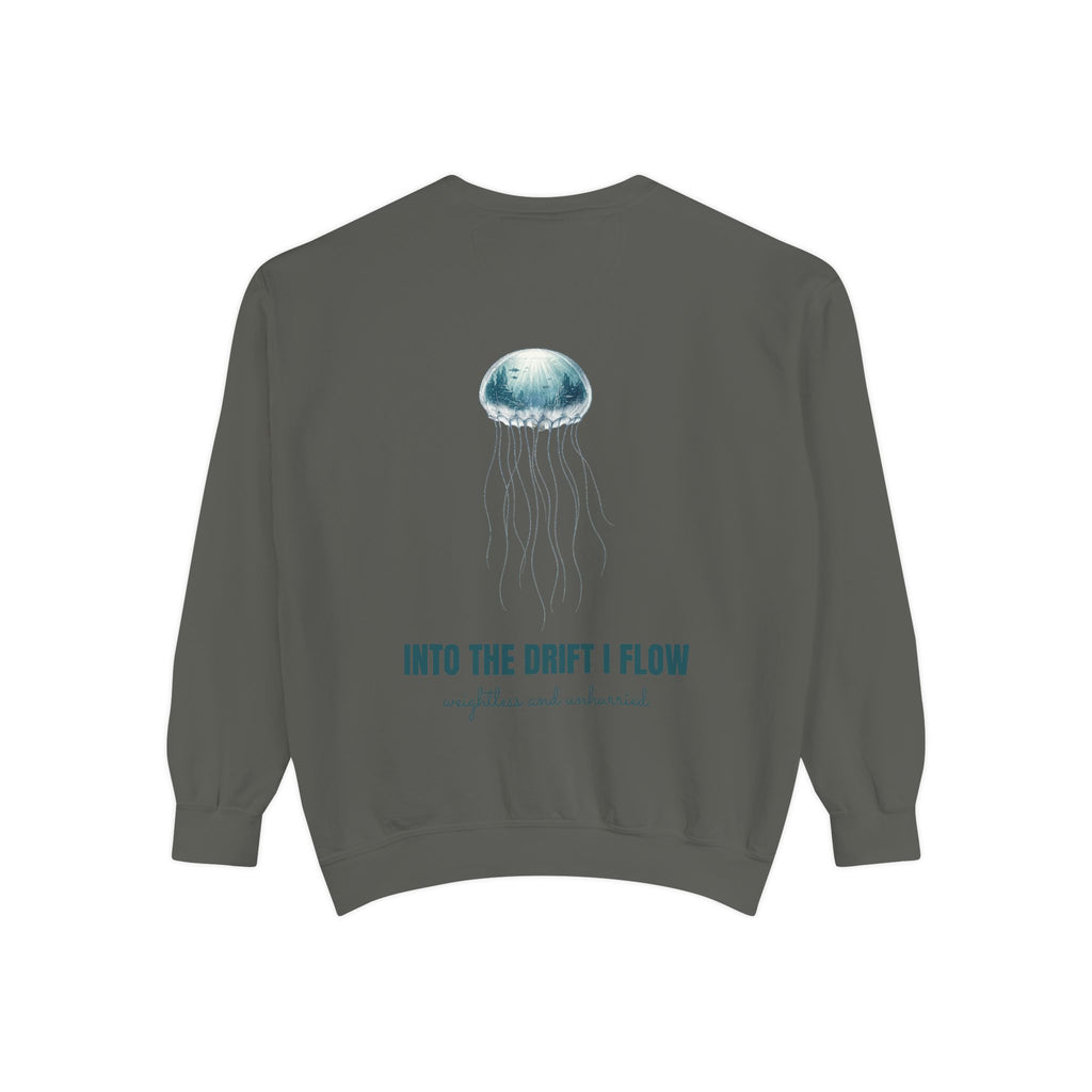 Into the Drift I Flow Shirt, Jellyfish Double Exposure Tee, Ocean Diver Sea Life Gift, Nautical Marine Sweatshirt
