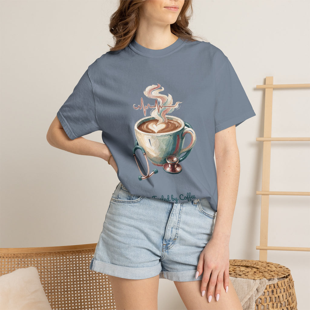Nurse Shirt, Fueled by Coffee and Compassion Tee, Nurse Week RN Gift, Painterly Nurse Coffee Sweatshirt