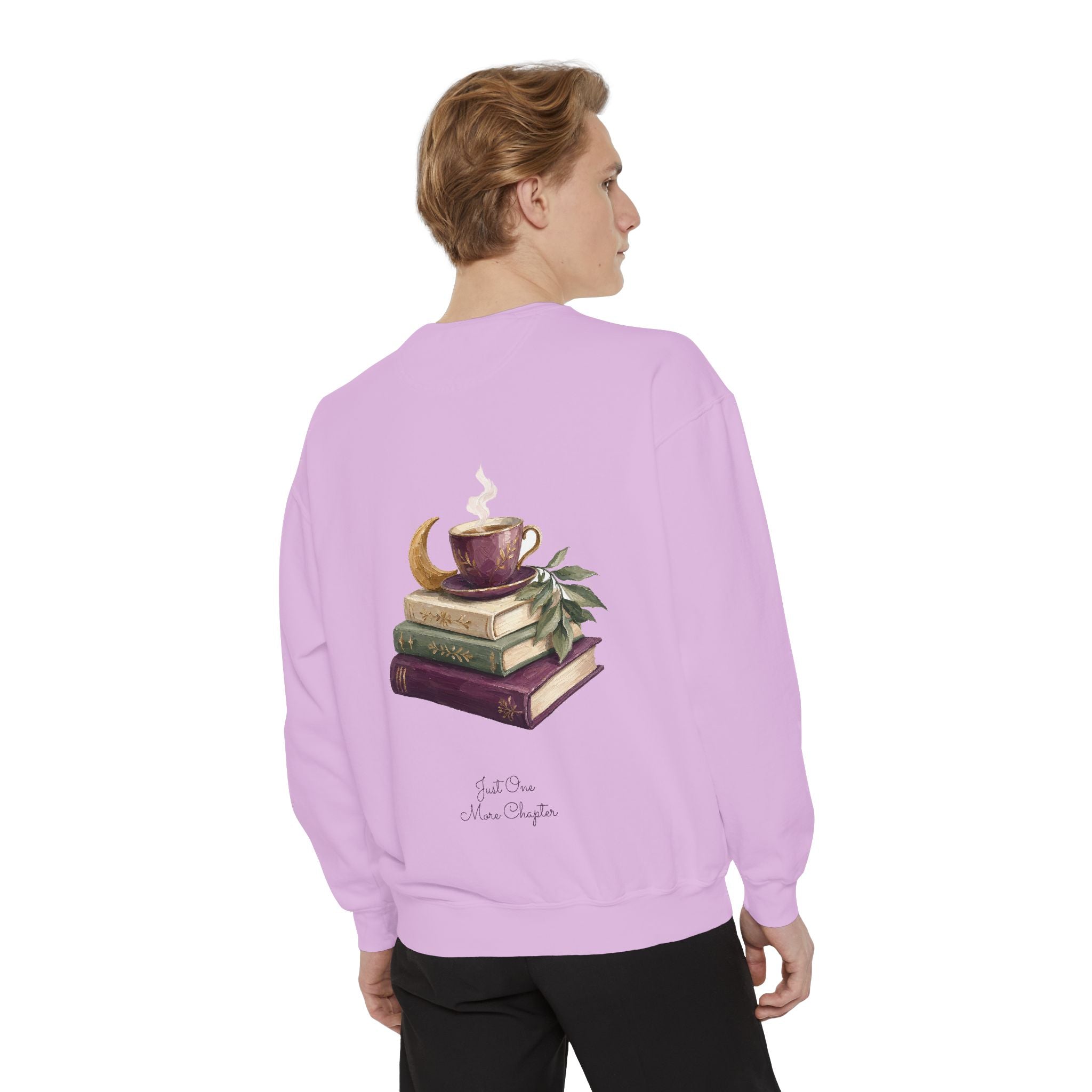 Just One More Chapter Shirt, Bookish Reader Tee, Book Lover Cozy Gift, Painterly Reading Sweatshirt