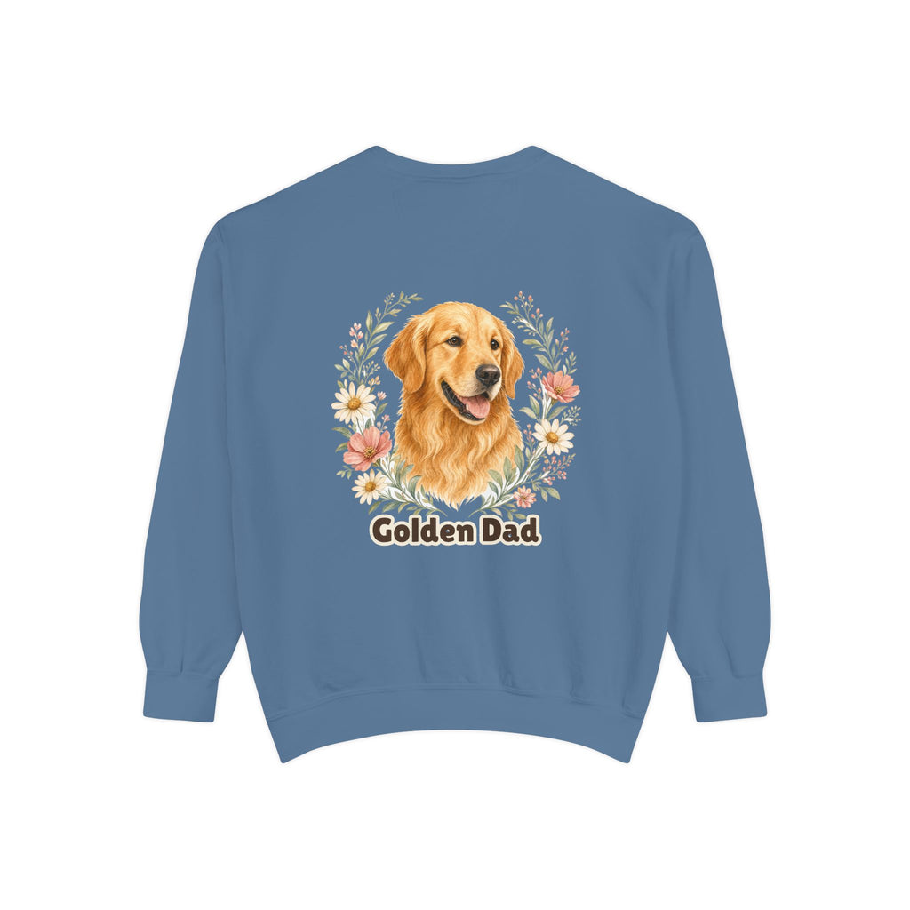 Golden Retriever Dad Shirt, Golden Dad Tee, Dog Dad Gift, Wildflower Dog Lover Sweatshirt, Cute Dog Owner Gift