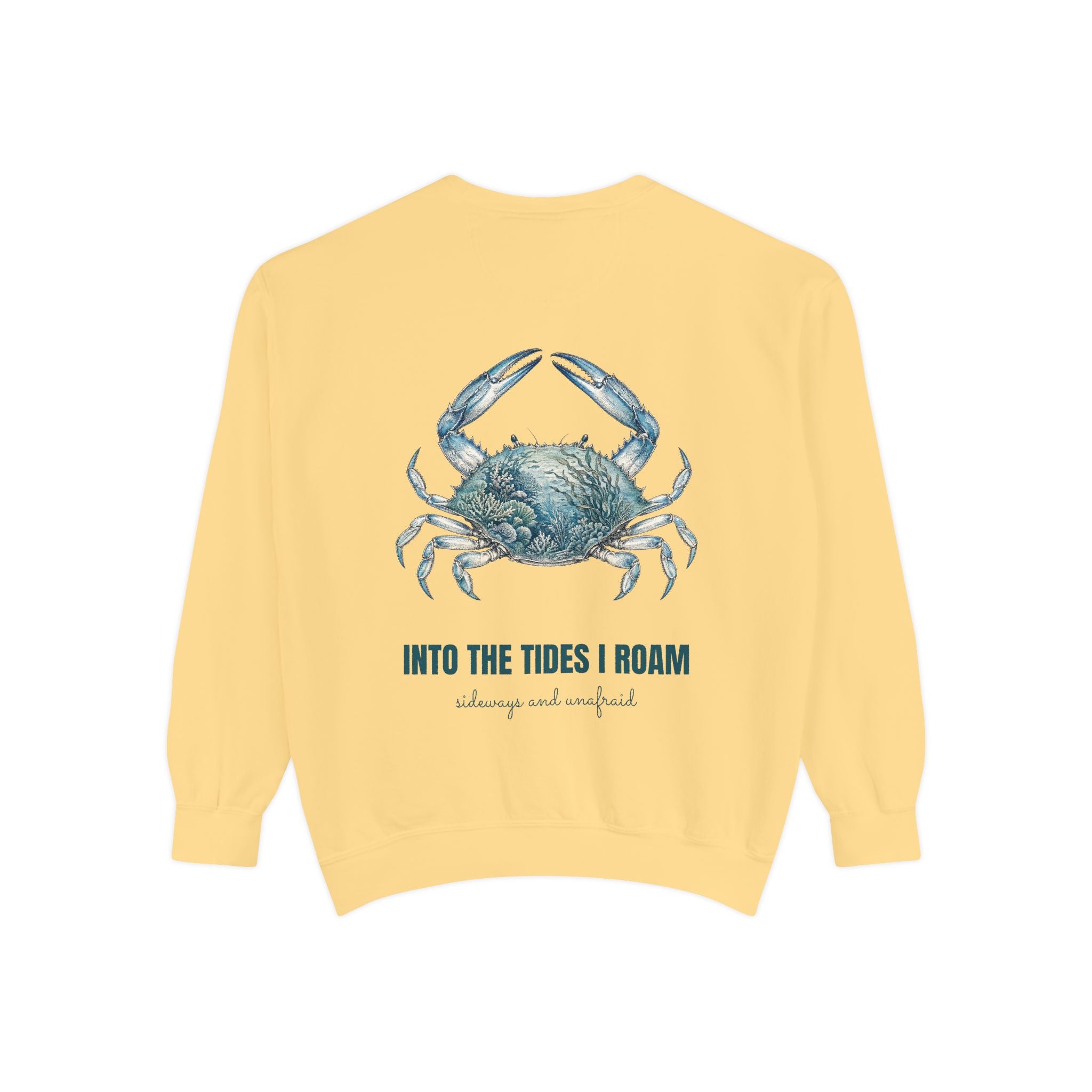 Into the Tides I Roam Shirt, Blue Crab Double Exposure Tee, Ocean Beach Coastal Lover Gift, Nautical Sea Life Sweatshirt