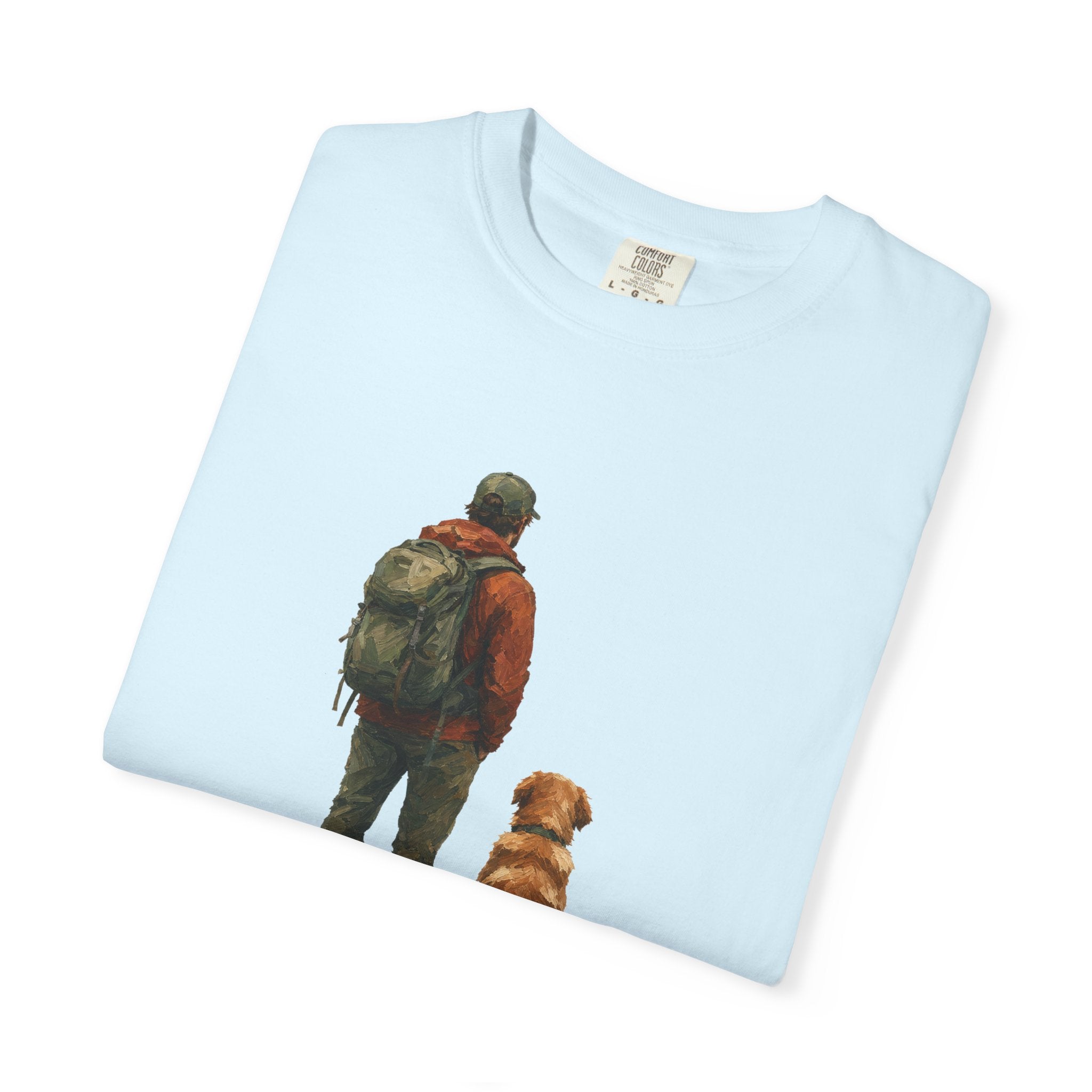 Adventure Buddies Shirt, Dog and Human Hiking Tee, Matching Dog Owner Gift, Painterly Outdoor Sweatshirt