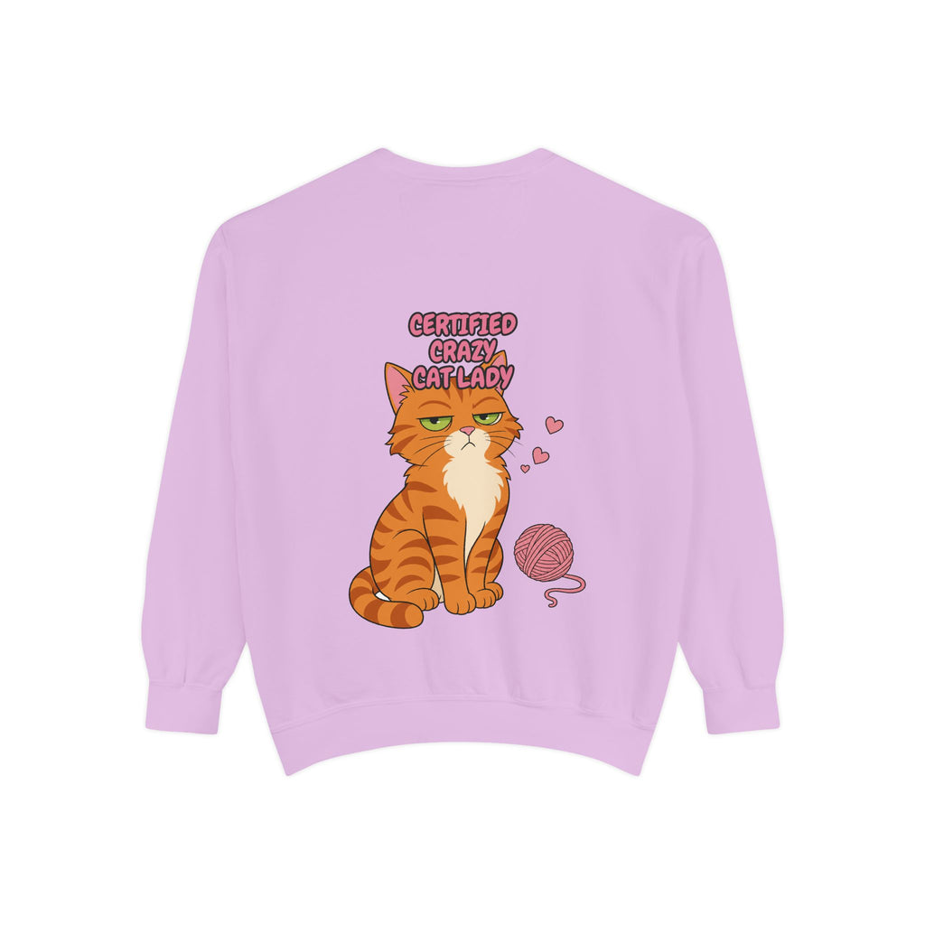 Certified Crazy Cat Lady Shirt, Orange Cat Mom Tee, Ginger Cat Lover Gift, Funny Cat Owner Sweatshirt
