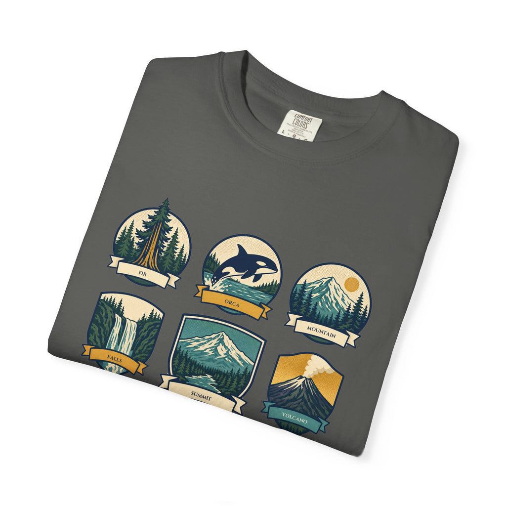 Pacific Northwest Shirt, PNW National Parks Badge Tee, Hiking Camping Gift, Retro Outdoor Adventure Sweatshirt