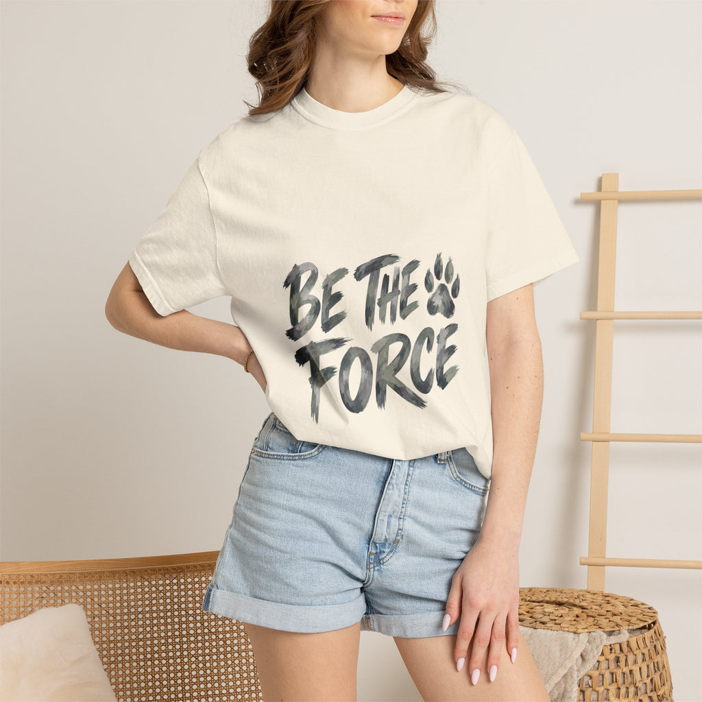 Be The Force Shirt, Camo Motivational Tee, Inspirational Encouragement Gift, Positive Vibes Paw Print Sweatshirt