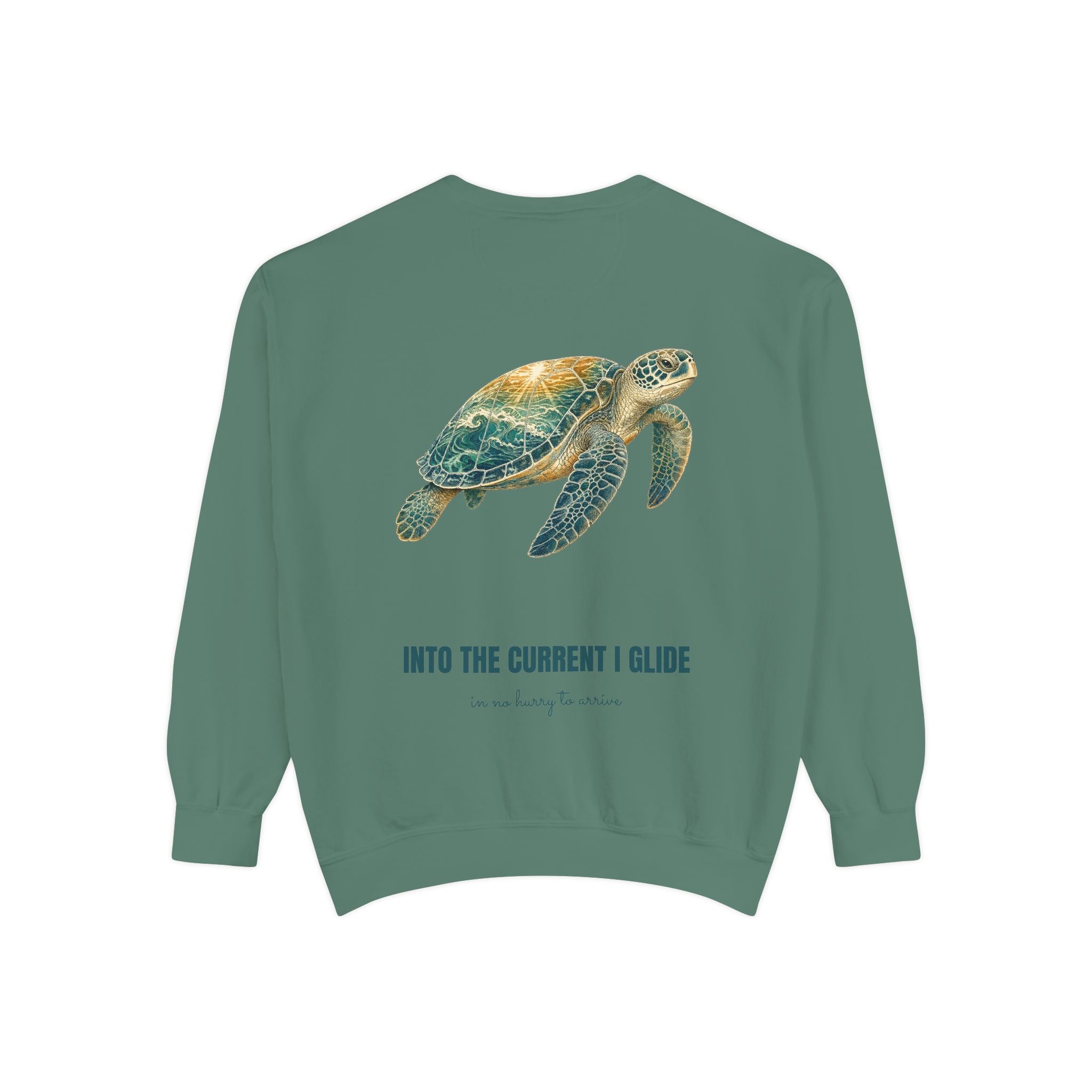 Into the Current I Glide Shirt, Sea Turtle Double Exposure Tee, Ocean Lover Marine Life Gift, Beach Nautical Sweatshirt