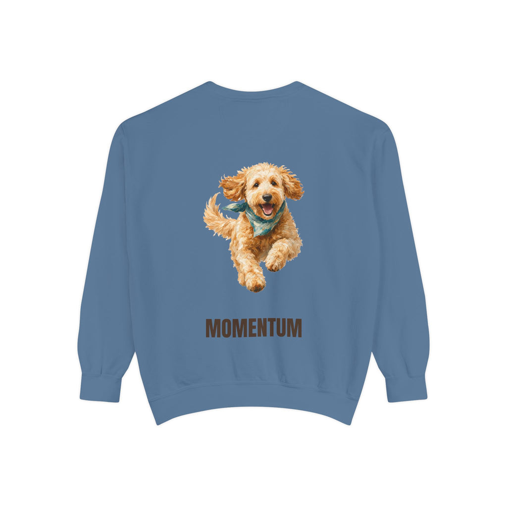 Momentum Goldendoodle Shirt, Running Doodle Dog Tee, Funny Doodle Dog Mom Gift, Painterly Dog Lover Sweatshirt