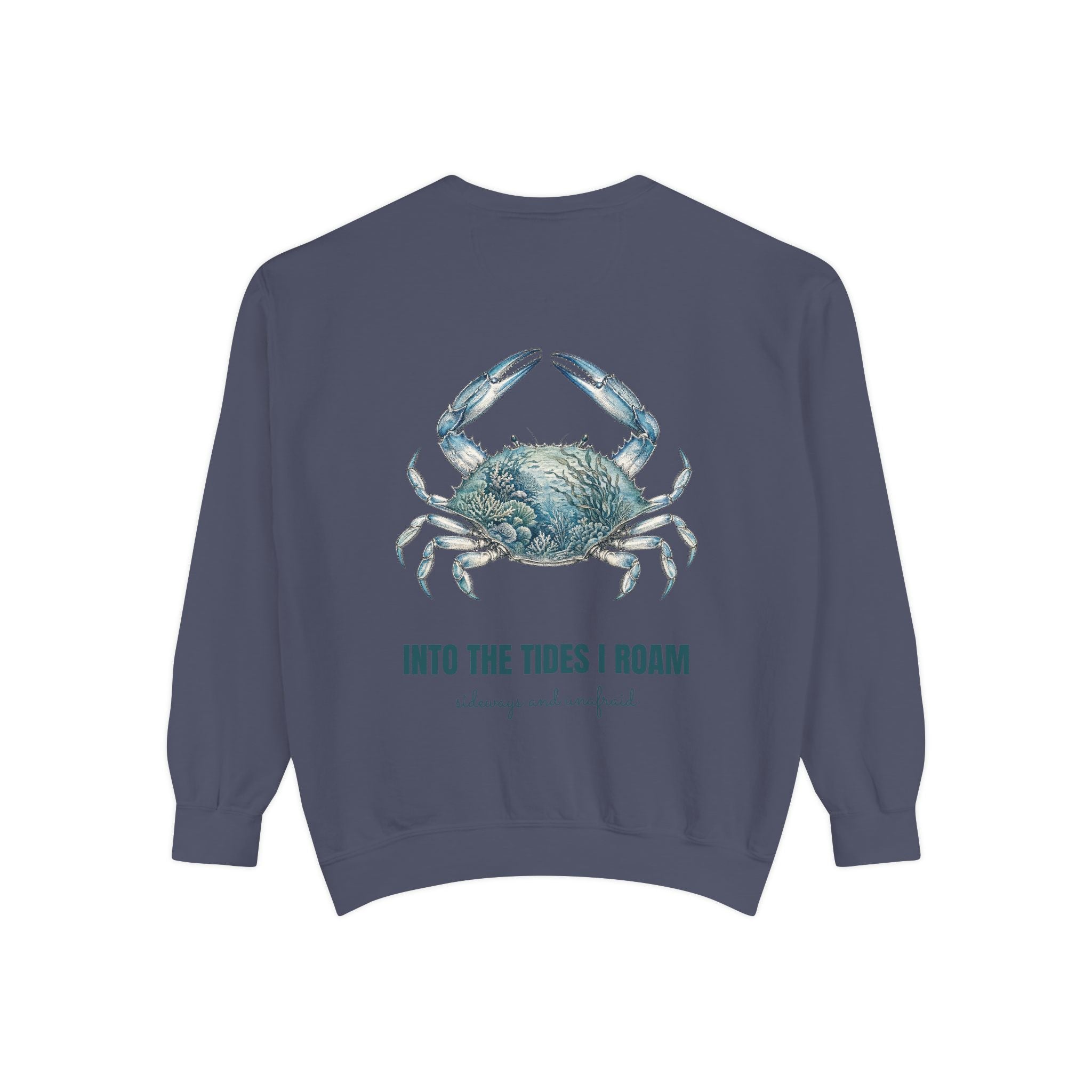 Into the Tides I Roam Shirt, Blue Crab Double Exposure Tee, Ocean Beach Coastal Lover Gift, Nautical Sea Life Sweatshirt